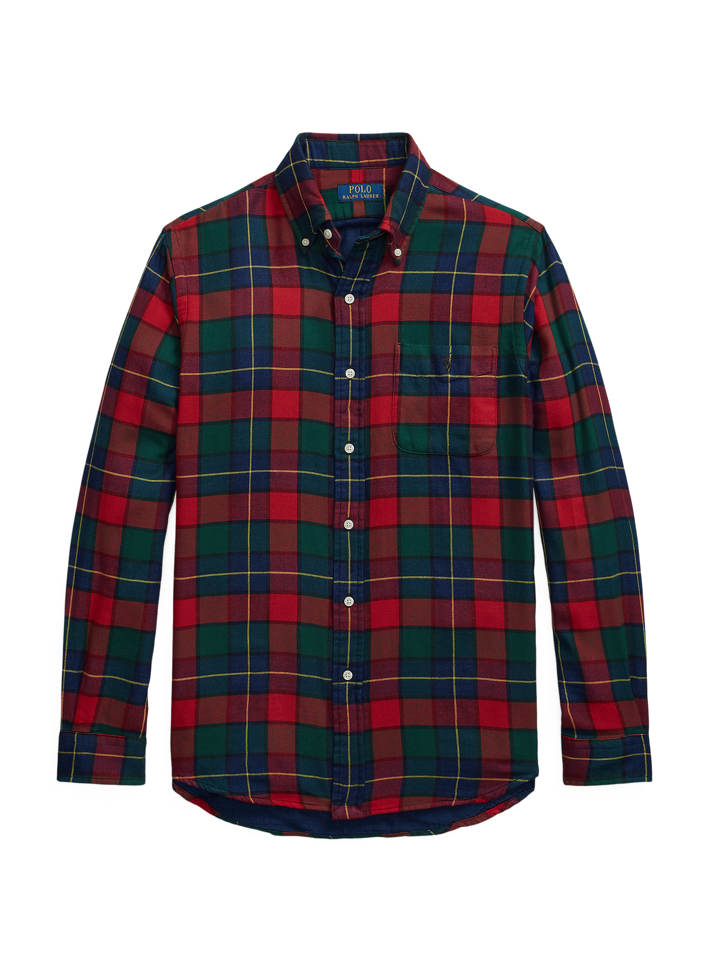 POLO RALPH LAUREN Cotton flannel check shirt Green