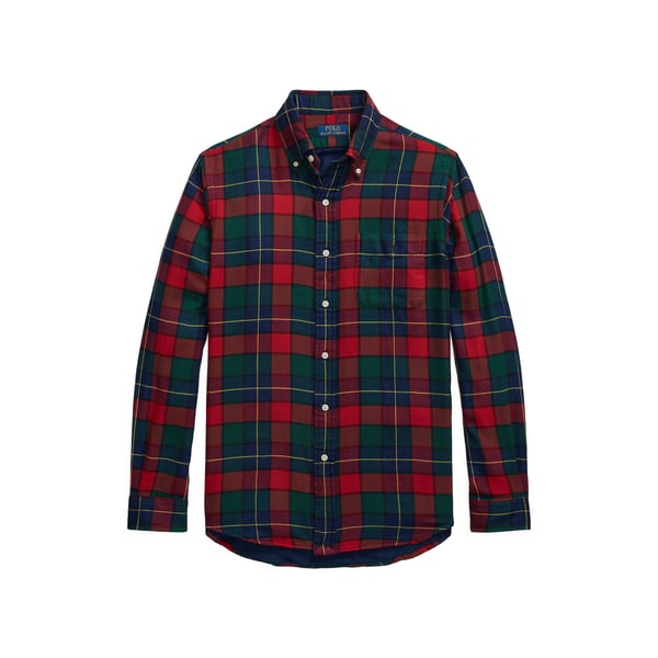 Chemise à carreaux en flanelle de coton