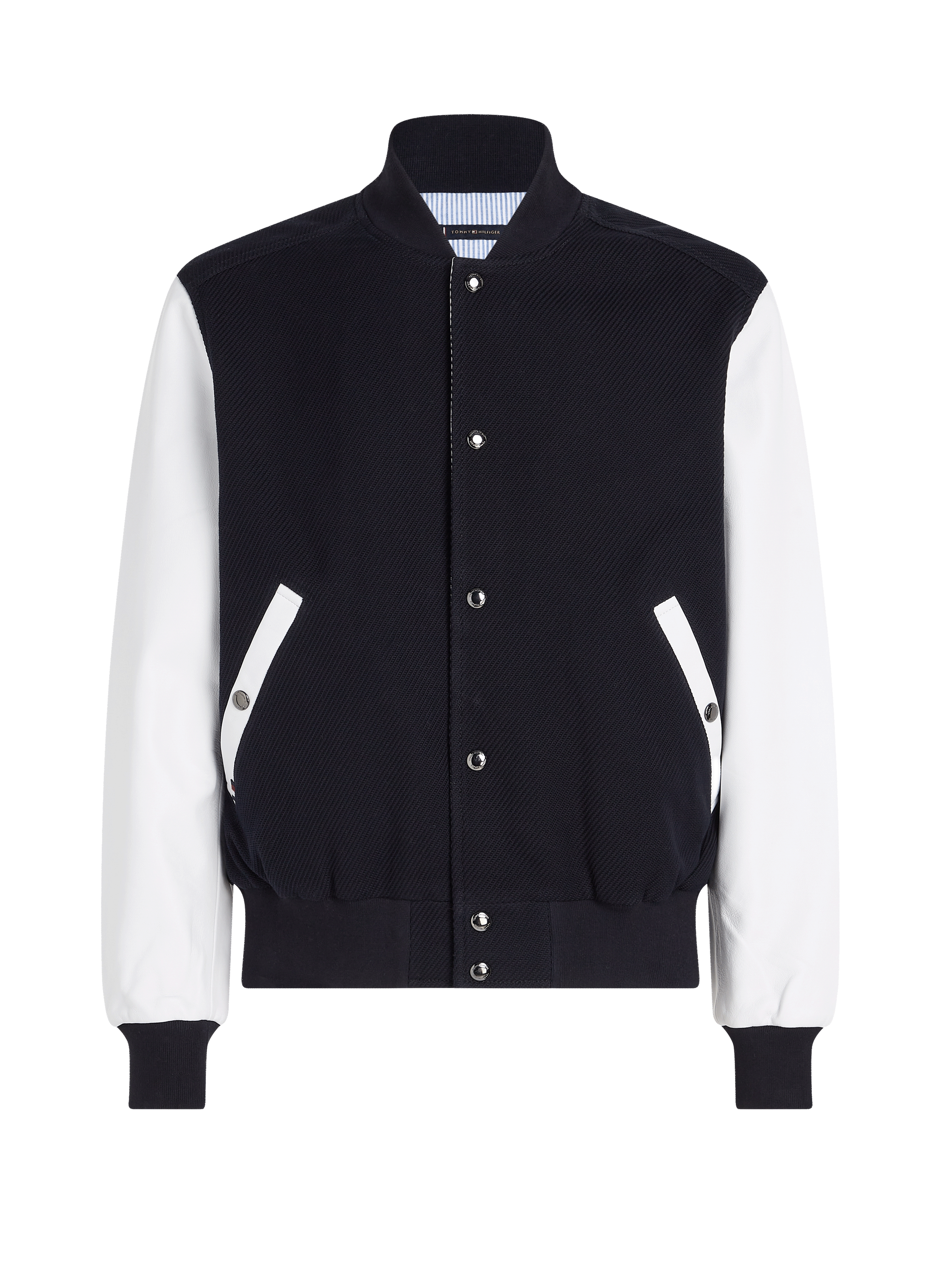 Bombers en coton et cuir