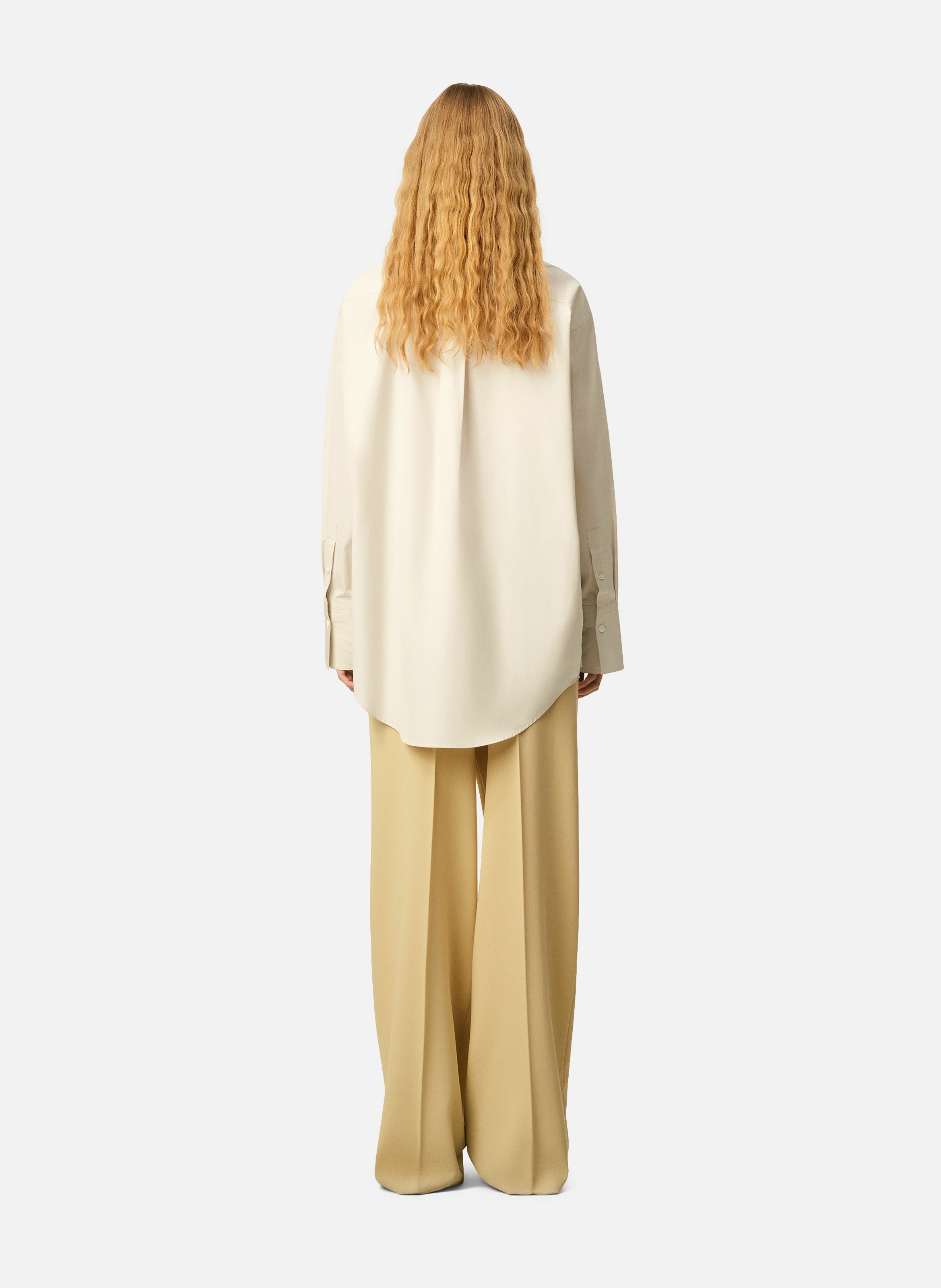 Chemise oversize bords francs en coton unisexe AMI PARIS Blanc