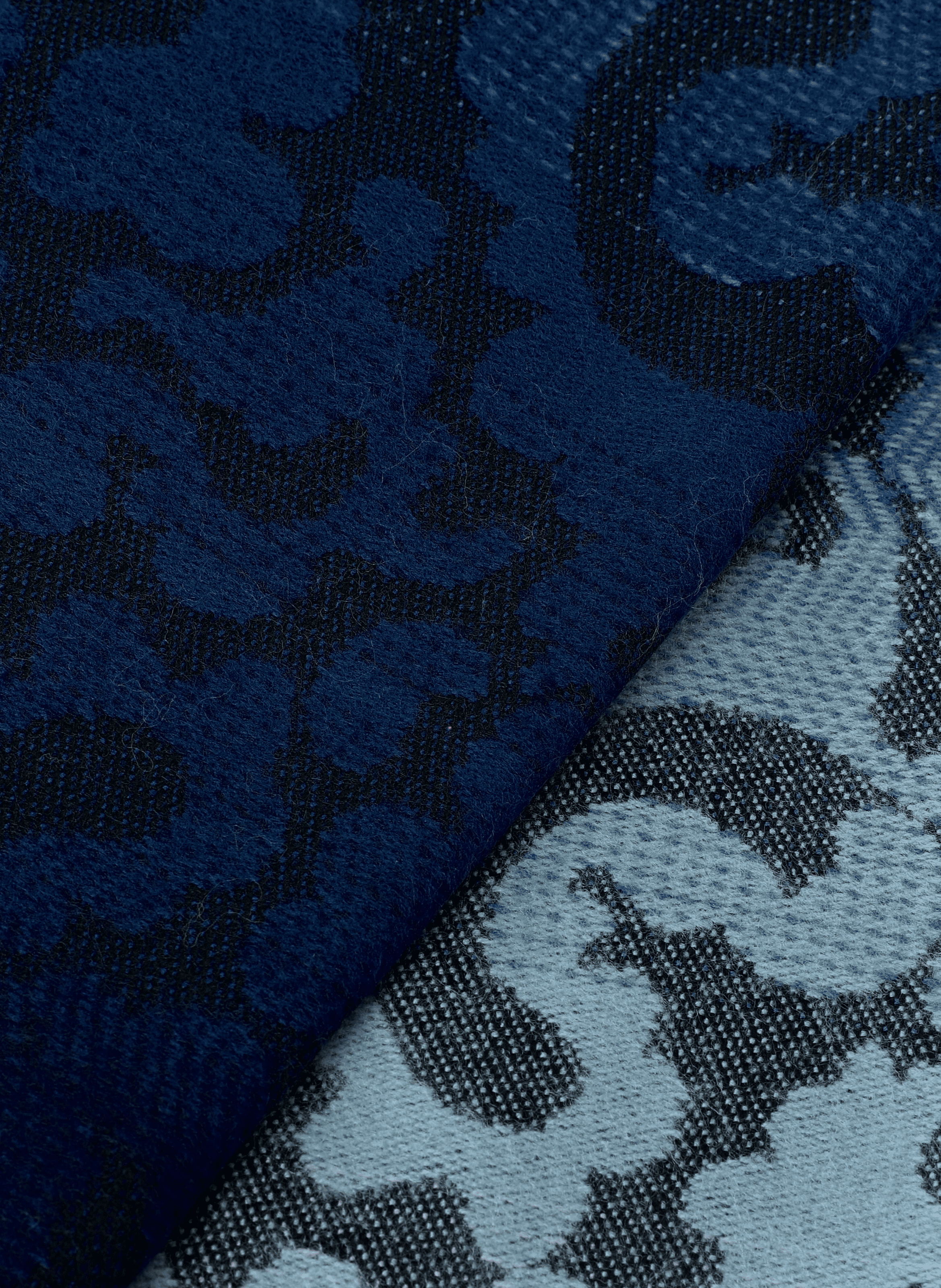 Patterned scarf AU PRINTEMPS PARIS Blue