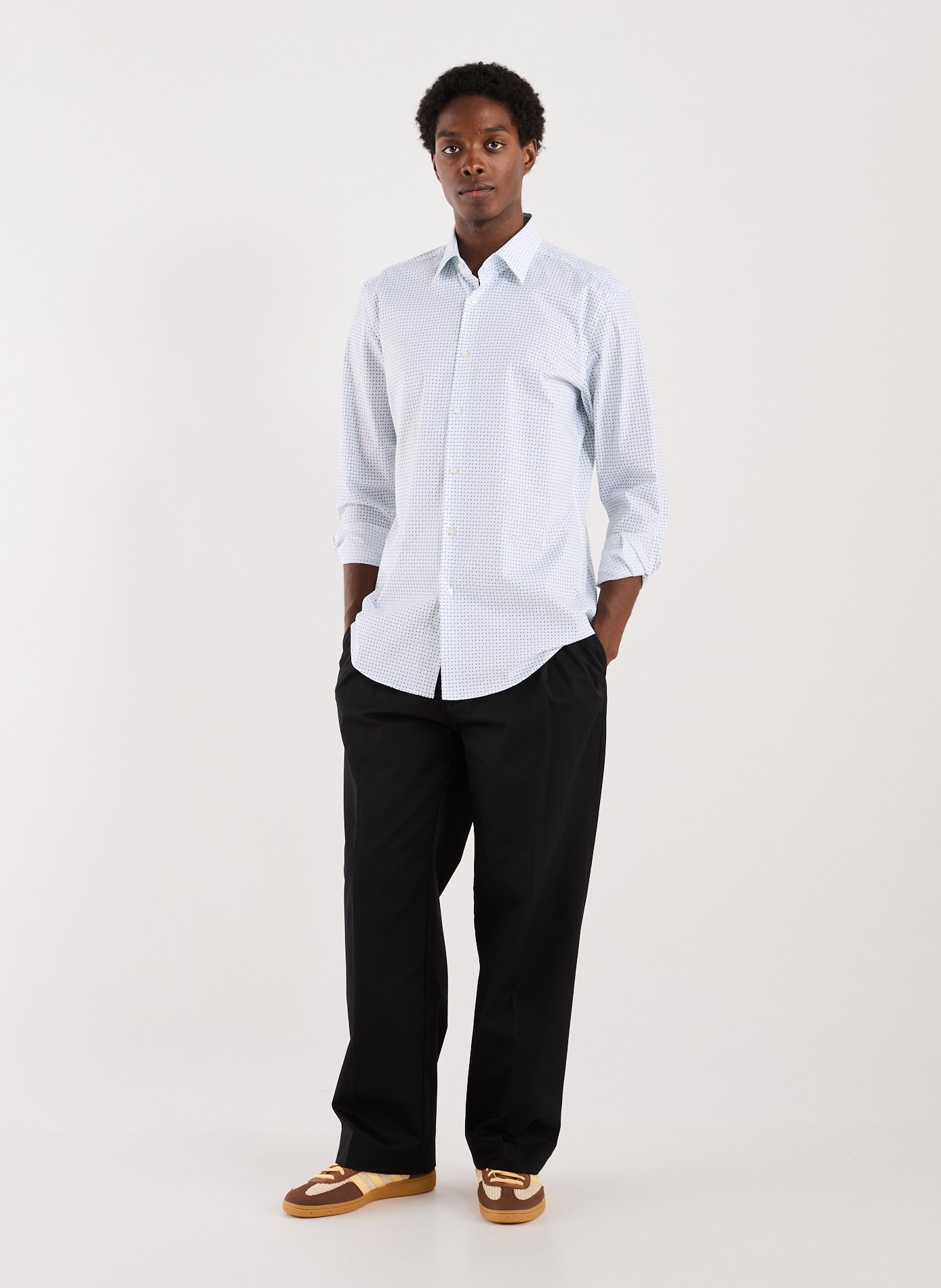 Print Cotton Shirt BOSS Multicolour