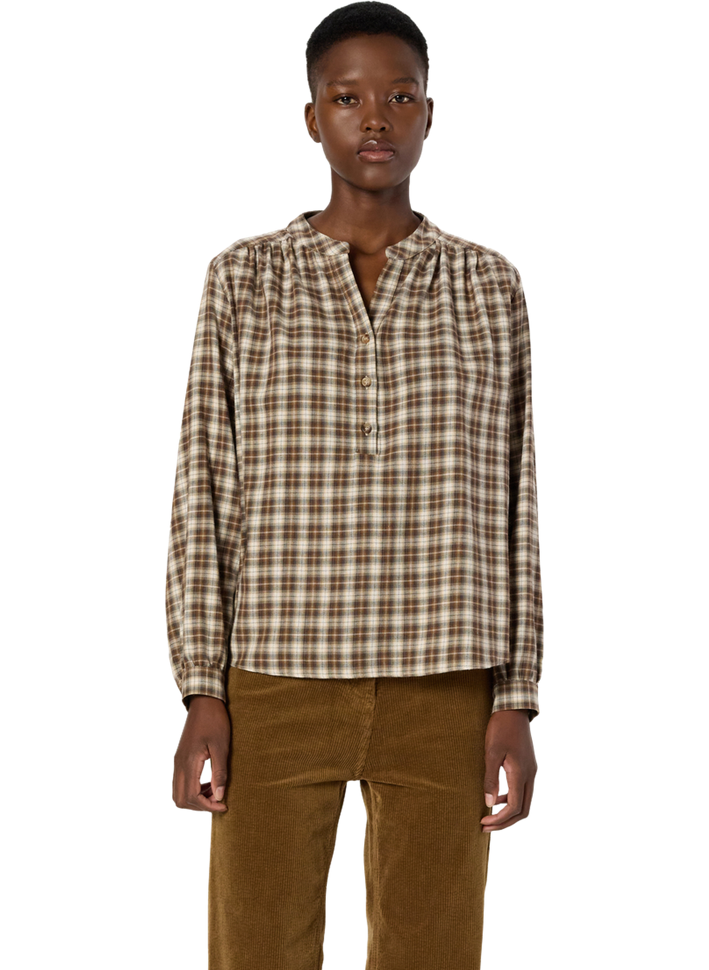 GERARD DAREL Blouse à carreaux - aline Marron