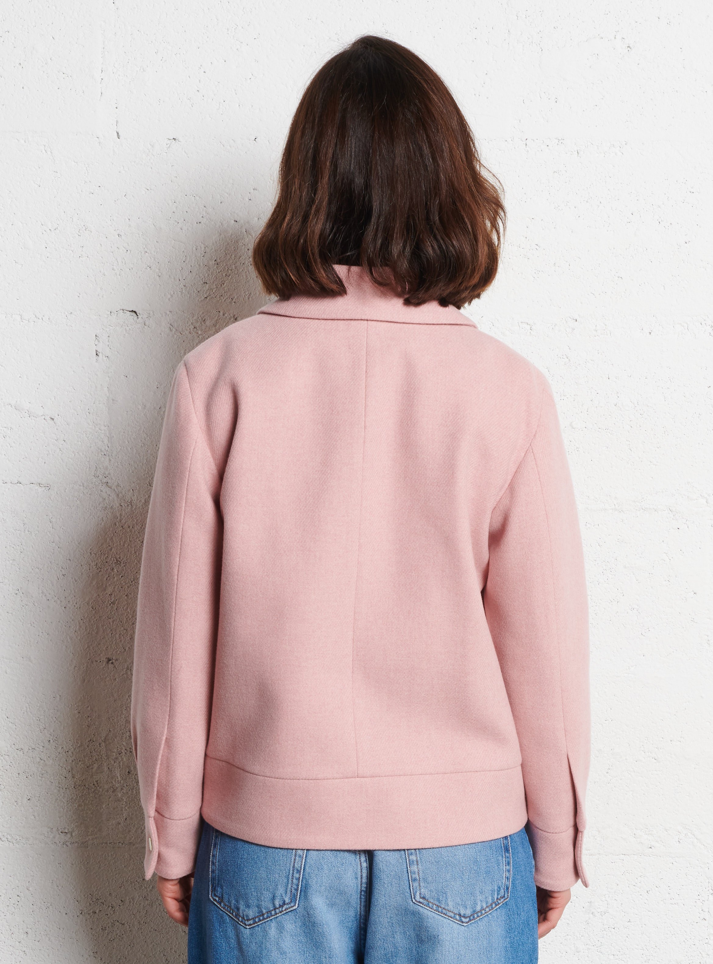 Veste col classique en laine mélangée fierce MAISON 123 Rose