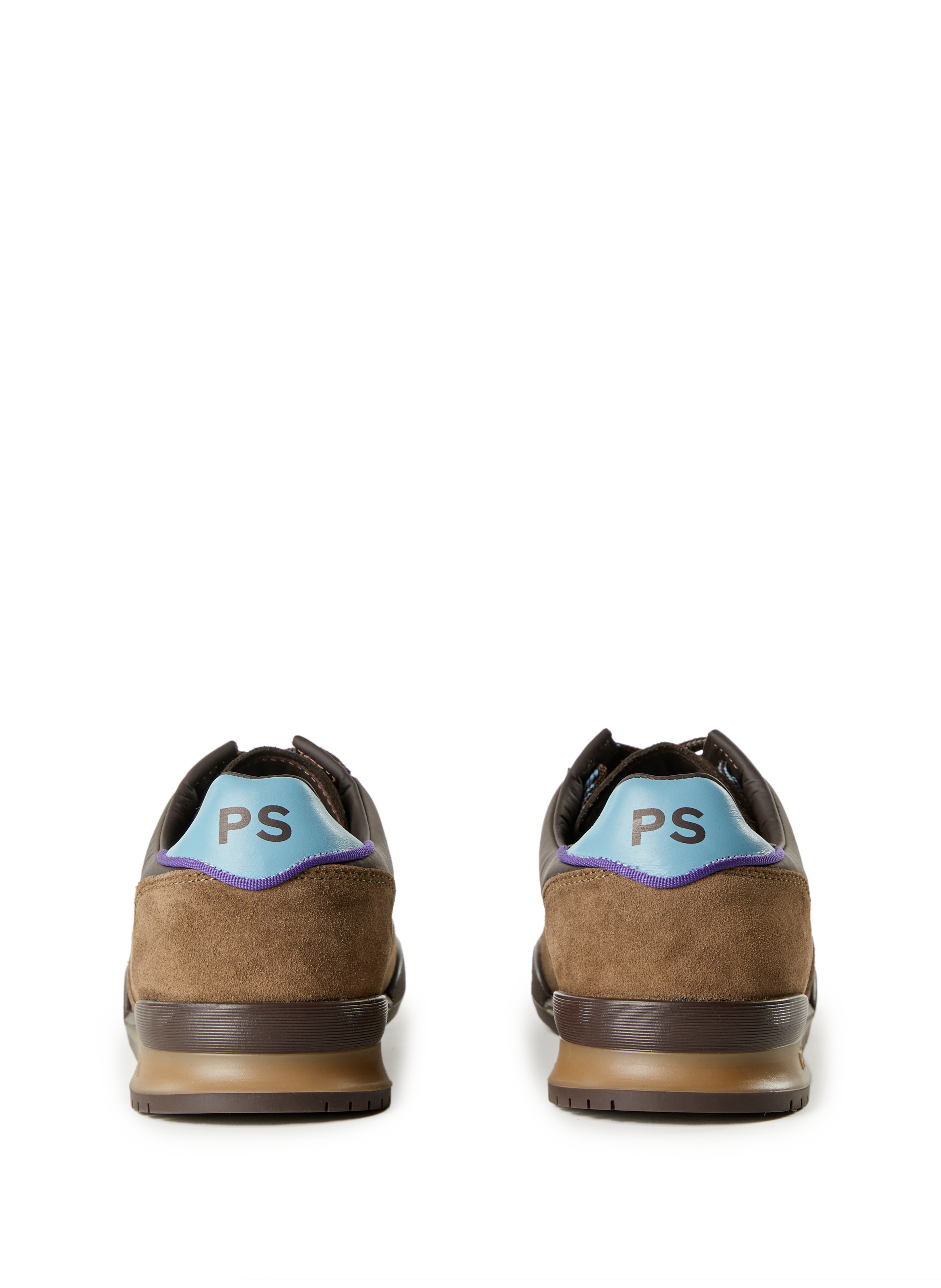 Baskets bi-matière en cuir mélangé PAUL SMITH Kaki