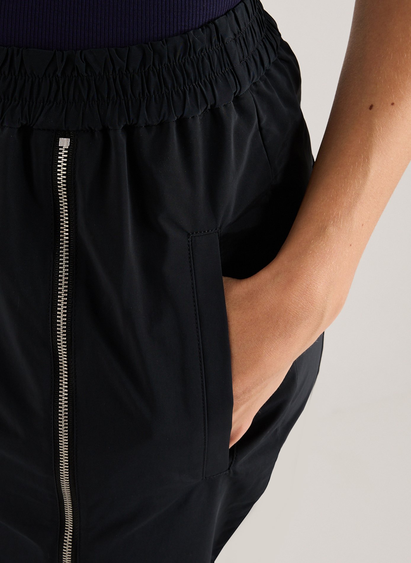 Pantalon de survêtement zippé TIBI Noir