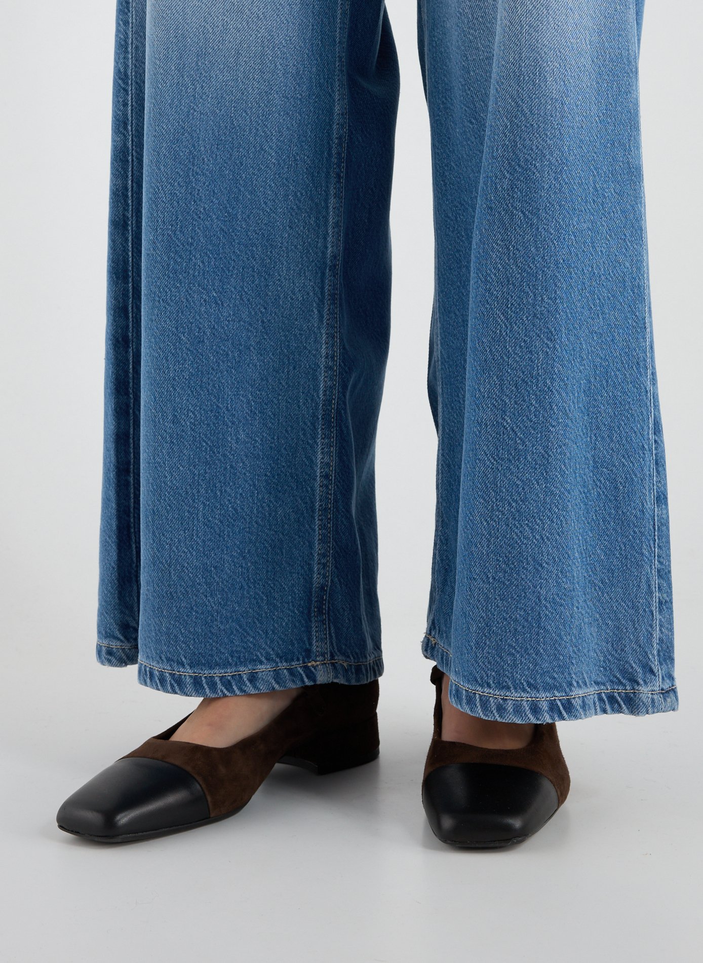 Babies bi-matière en cuir VAGABOND SHOEMAKERS Marron