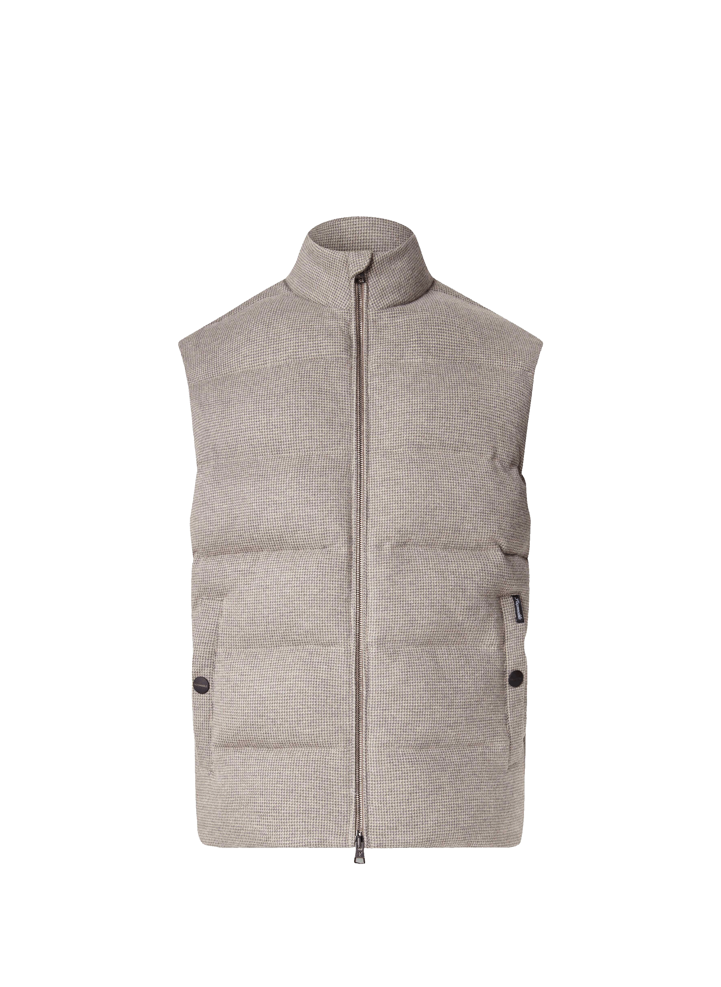 Veste sans manche matelassée à motif pied-de-poule FACONNABLE Marron