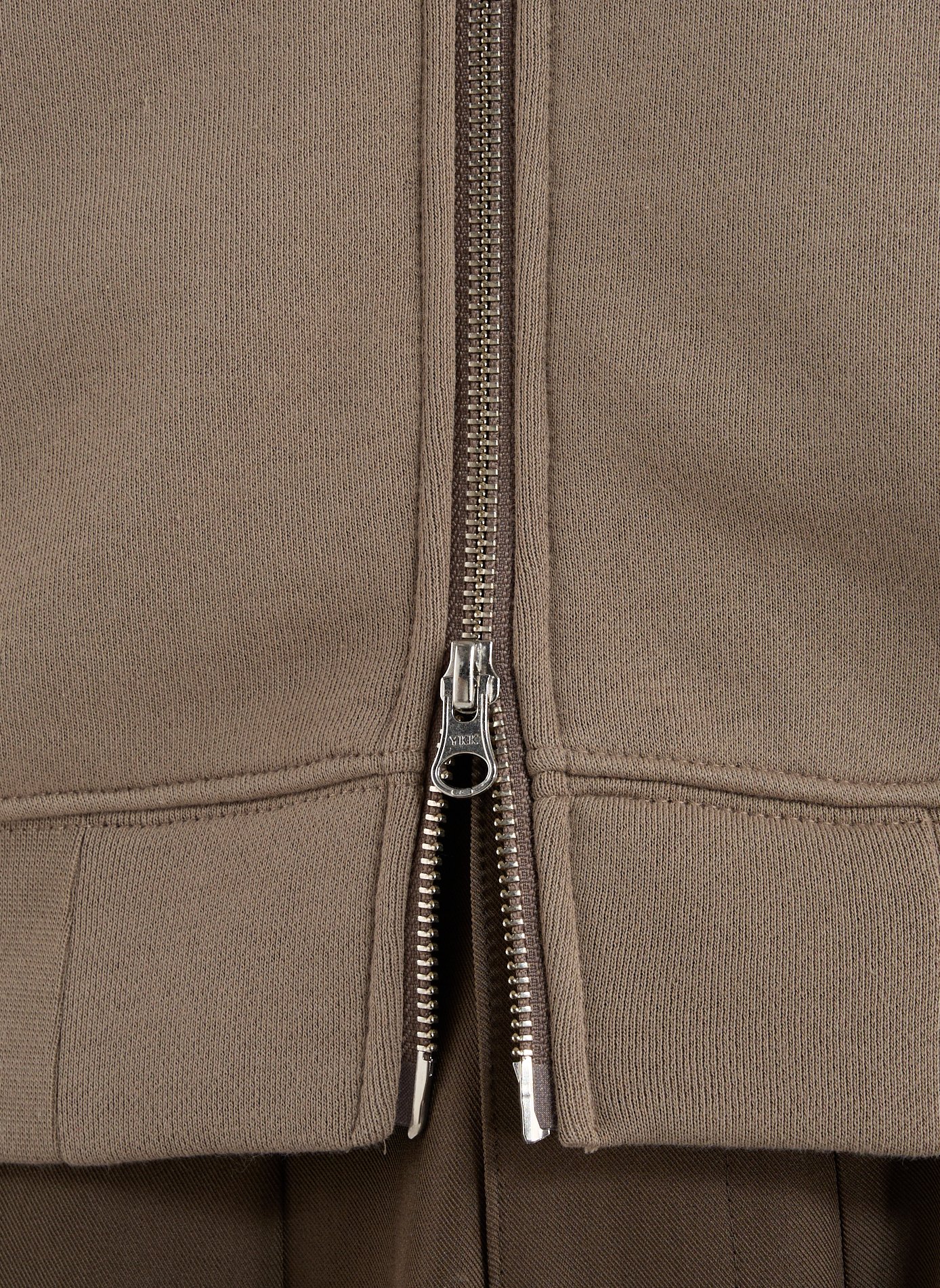 Hoodie à glissière en coton mélangé DIME Marron