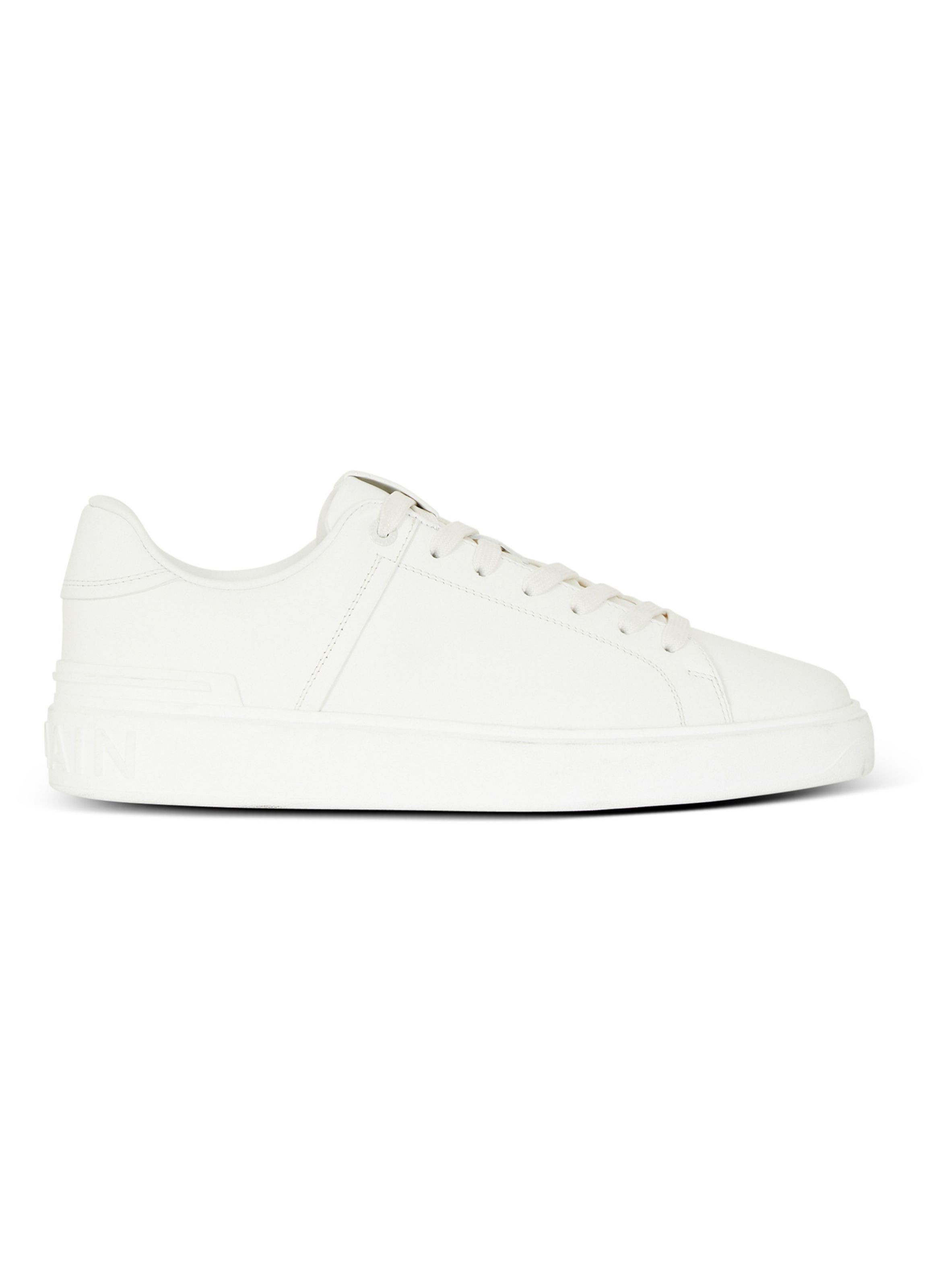 Baskets b-court en cuir de veau BALMAIN Blanc
