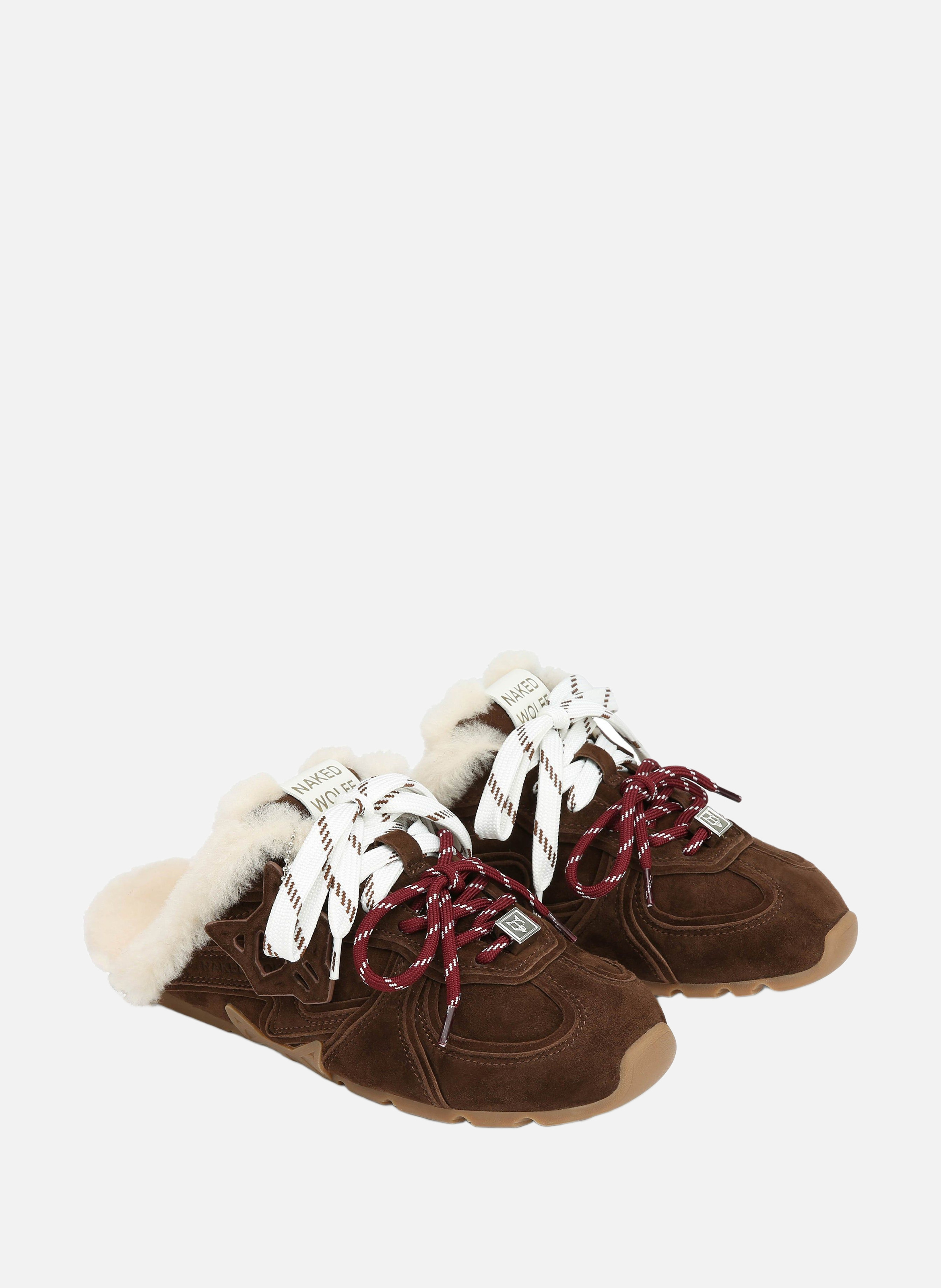Mules adorn NAKED WOLFE Marron