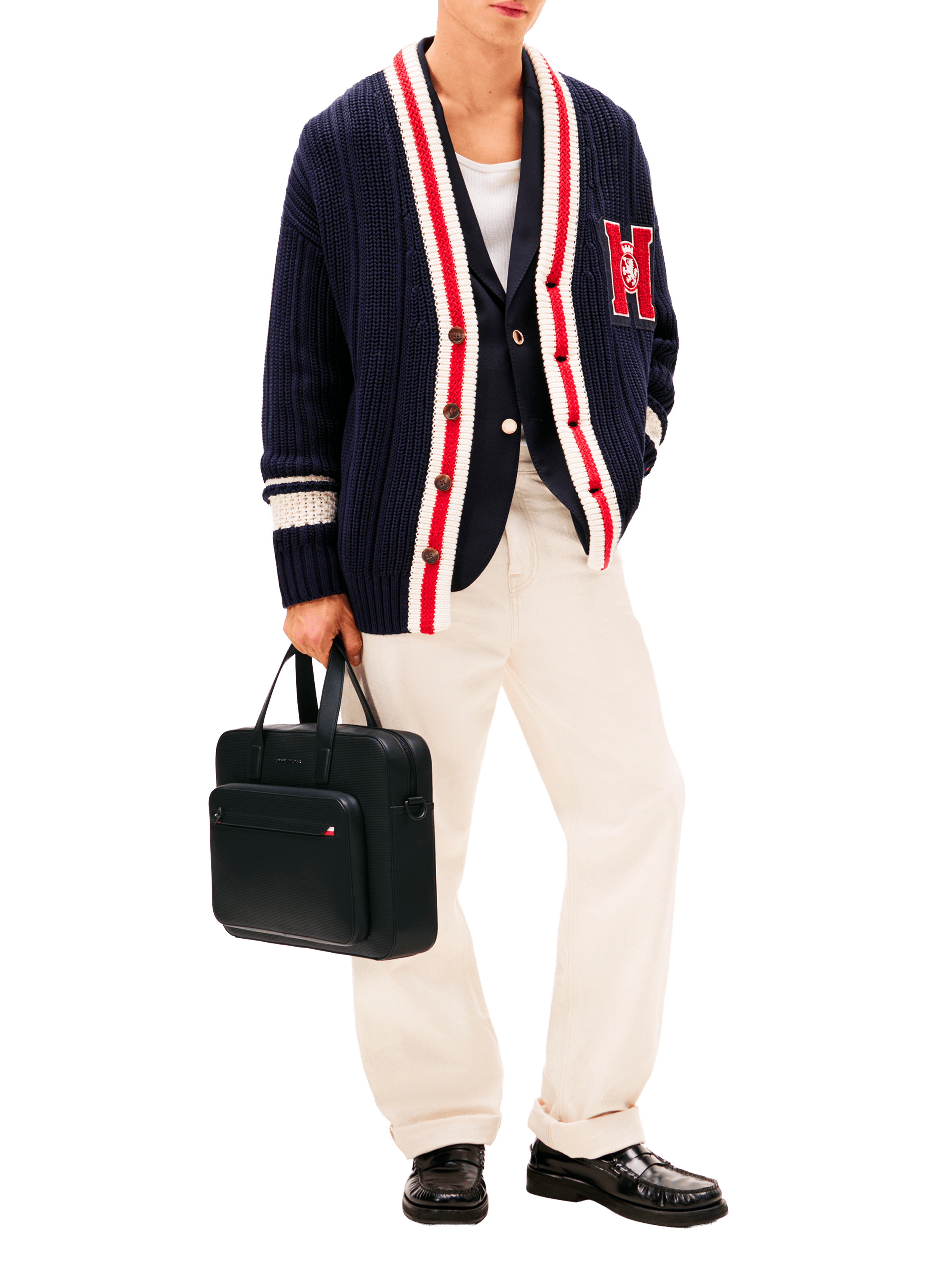 Faux leather laptop bag TOMMY HILFIGER Black