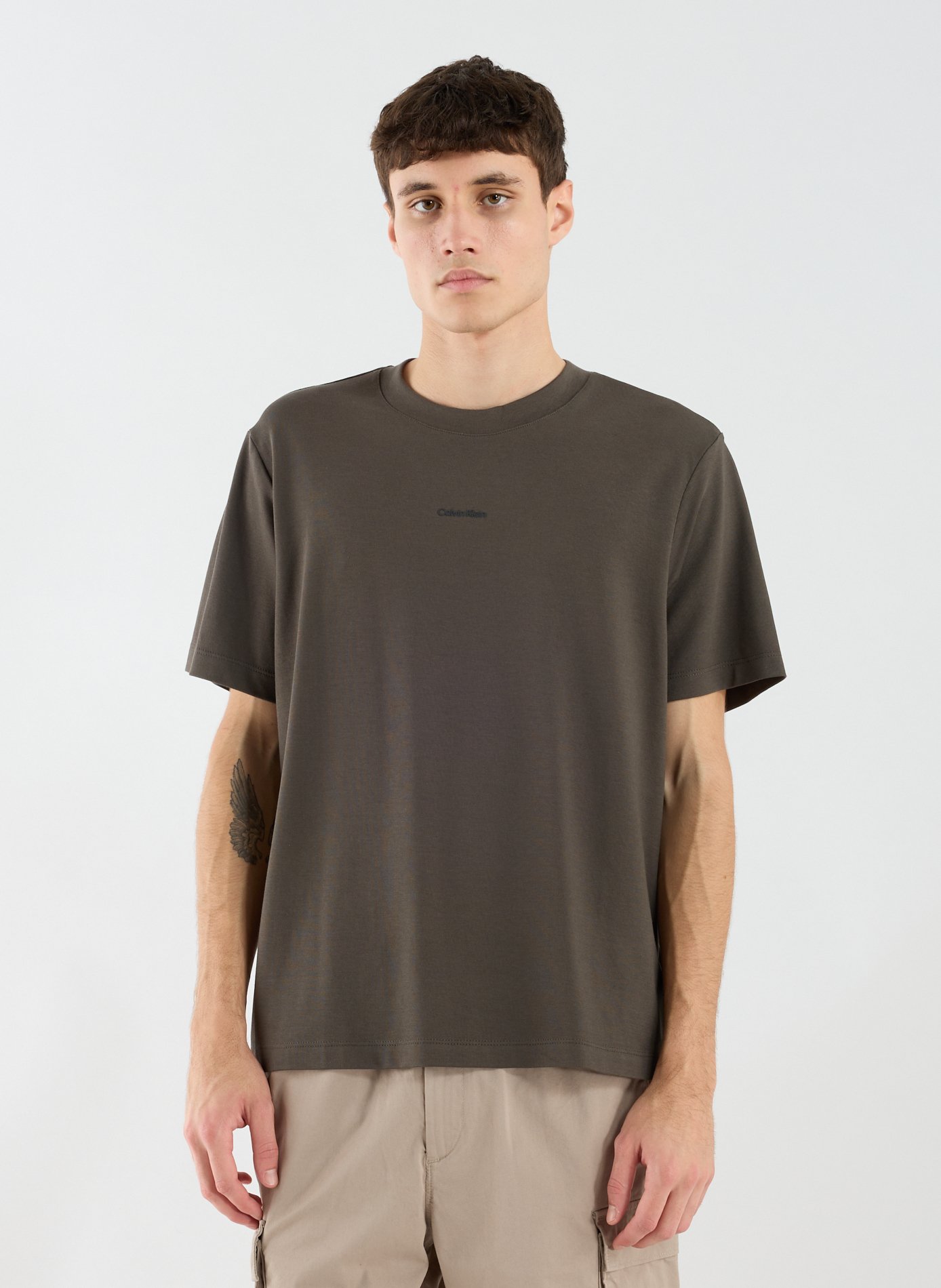CALVIN KLEIN Classic Cotton T-Shirt Khaki