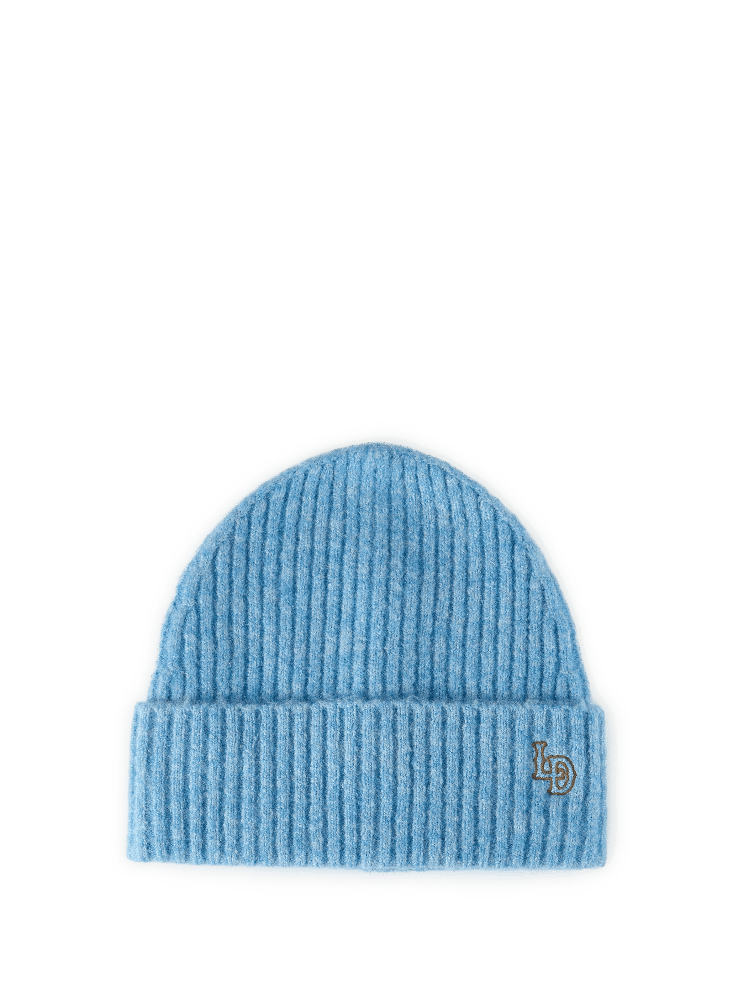 Ribbed beanie with logo embroidery LES DEUX Blue