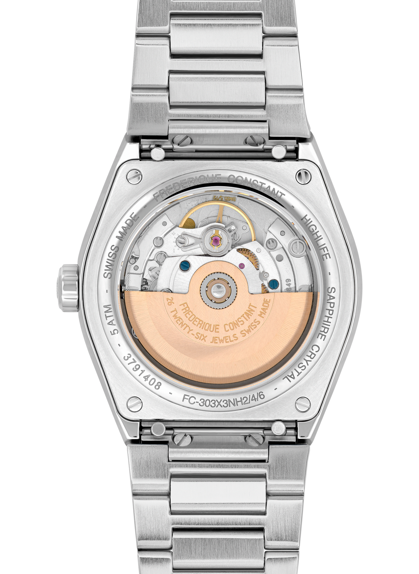 Automatische Uhr Highlife Automatic Cosc aus Edelstahl FREDERIQUE CONSTANT Grun