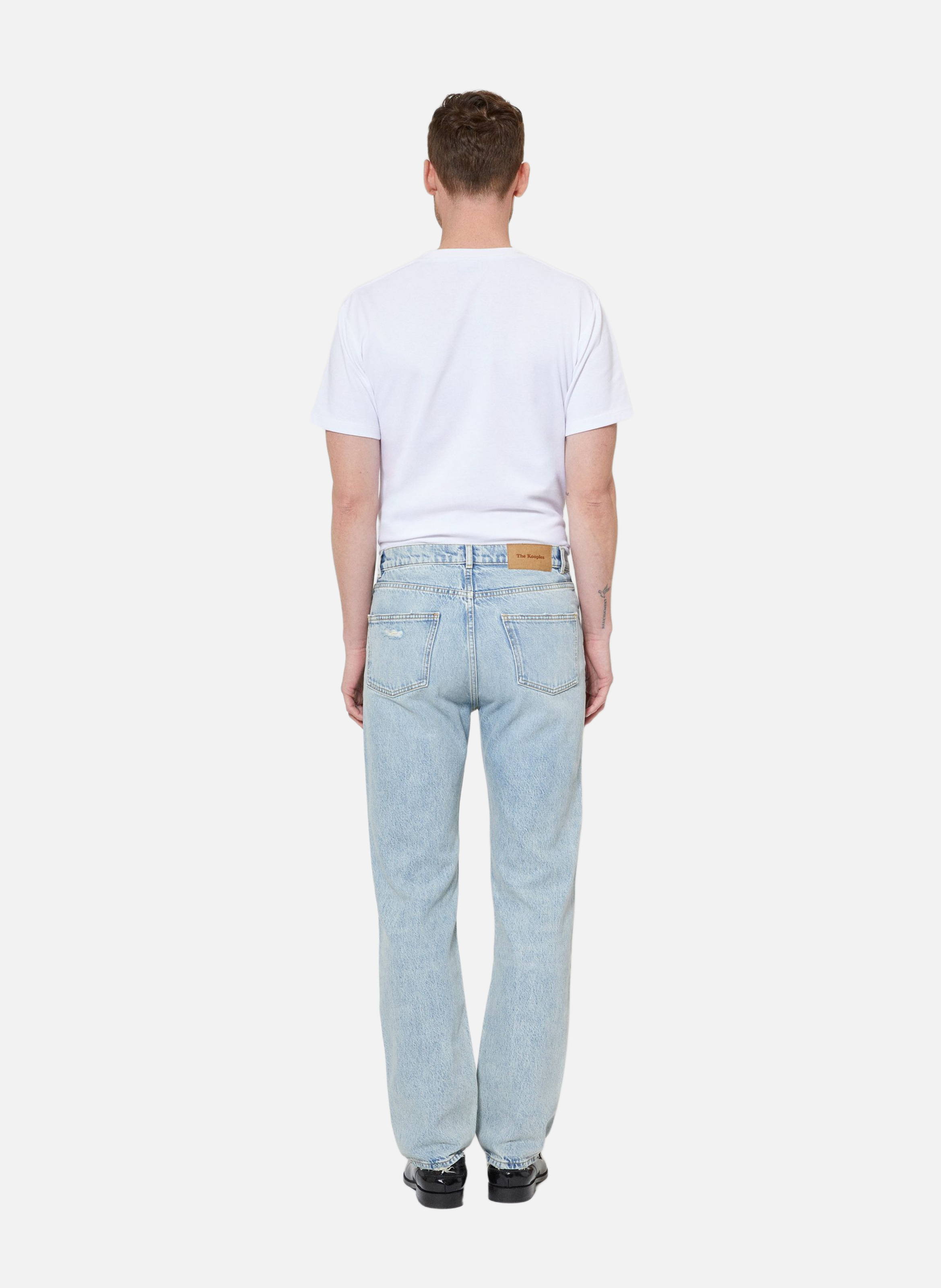 Jean droit délavé THE KOOPLES Bleu