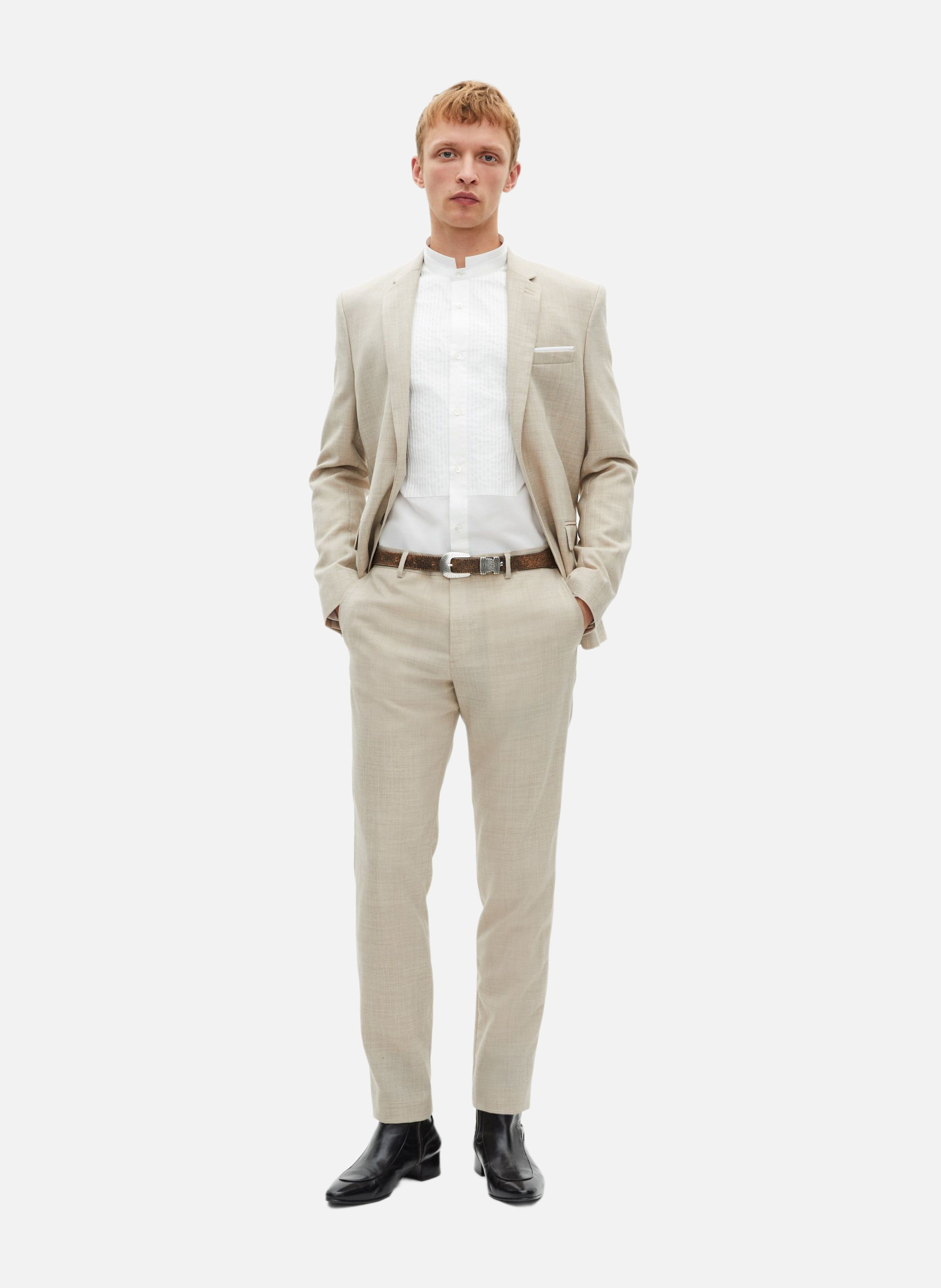 Veste de costume en laine coupe ajustée THE KOOPLES Beige