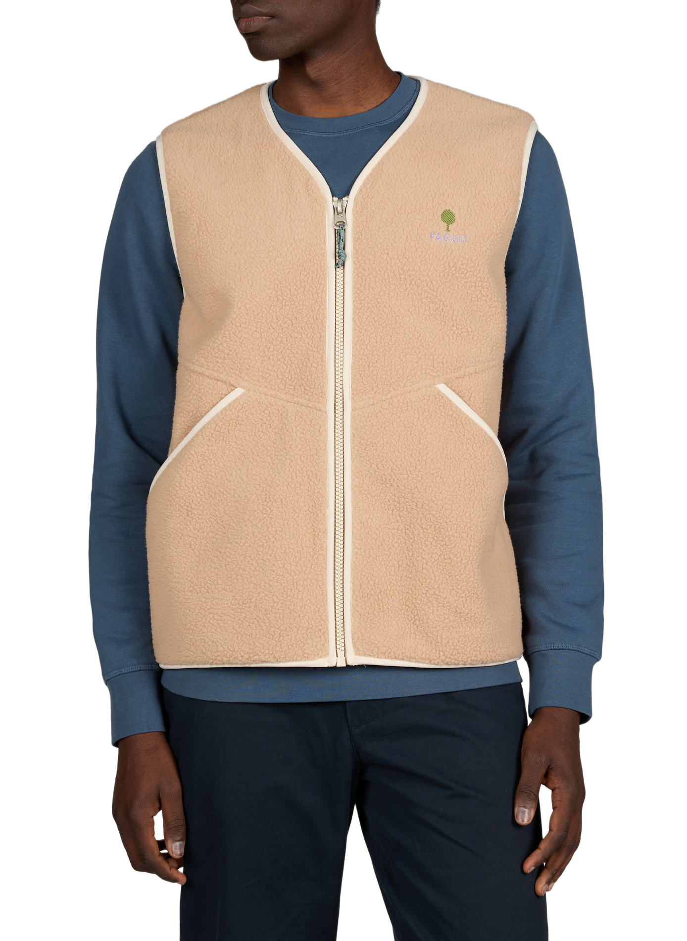 Teillay Sleeveless Jacket FAGUO Beige