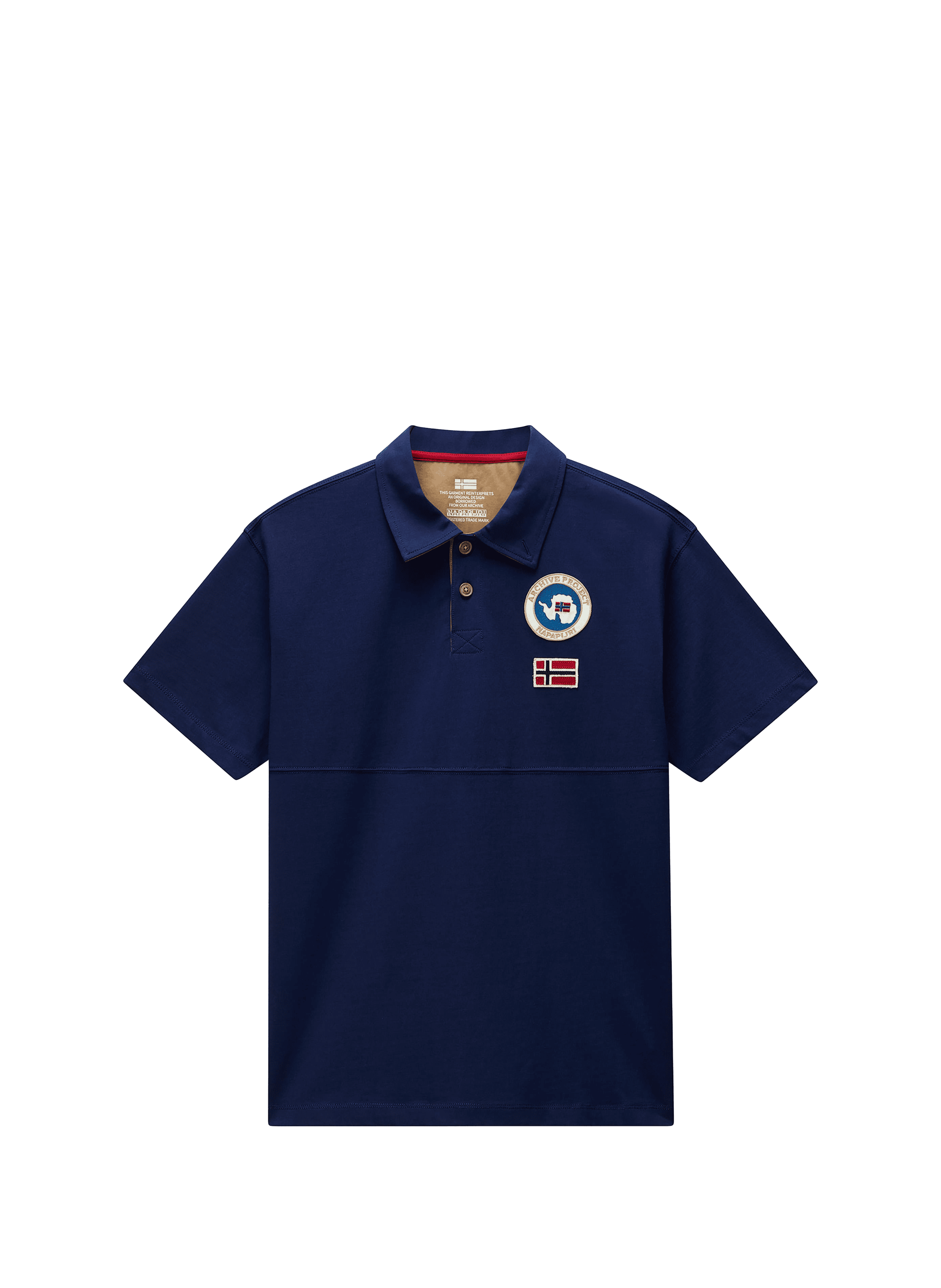 Polo manches courtes Reflect à logo en coton NAPAPIJRI Bleu