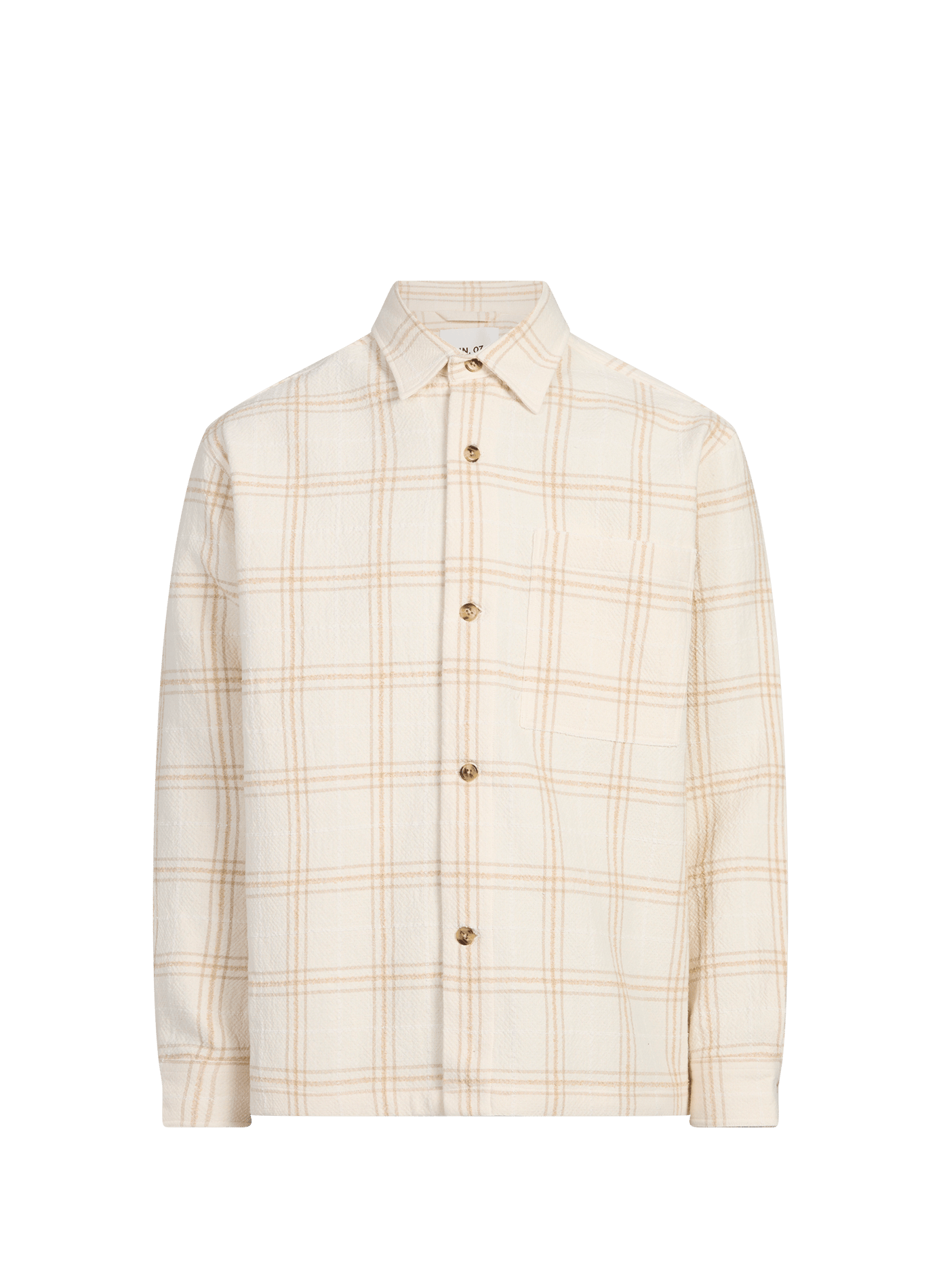 Chemise Adwin à carreaux en coton mélangé NN.07 Beige