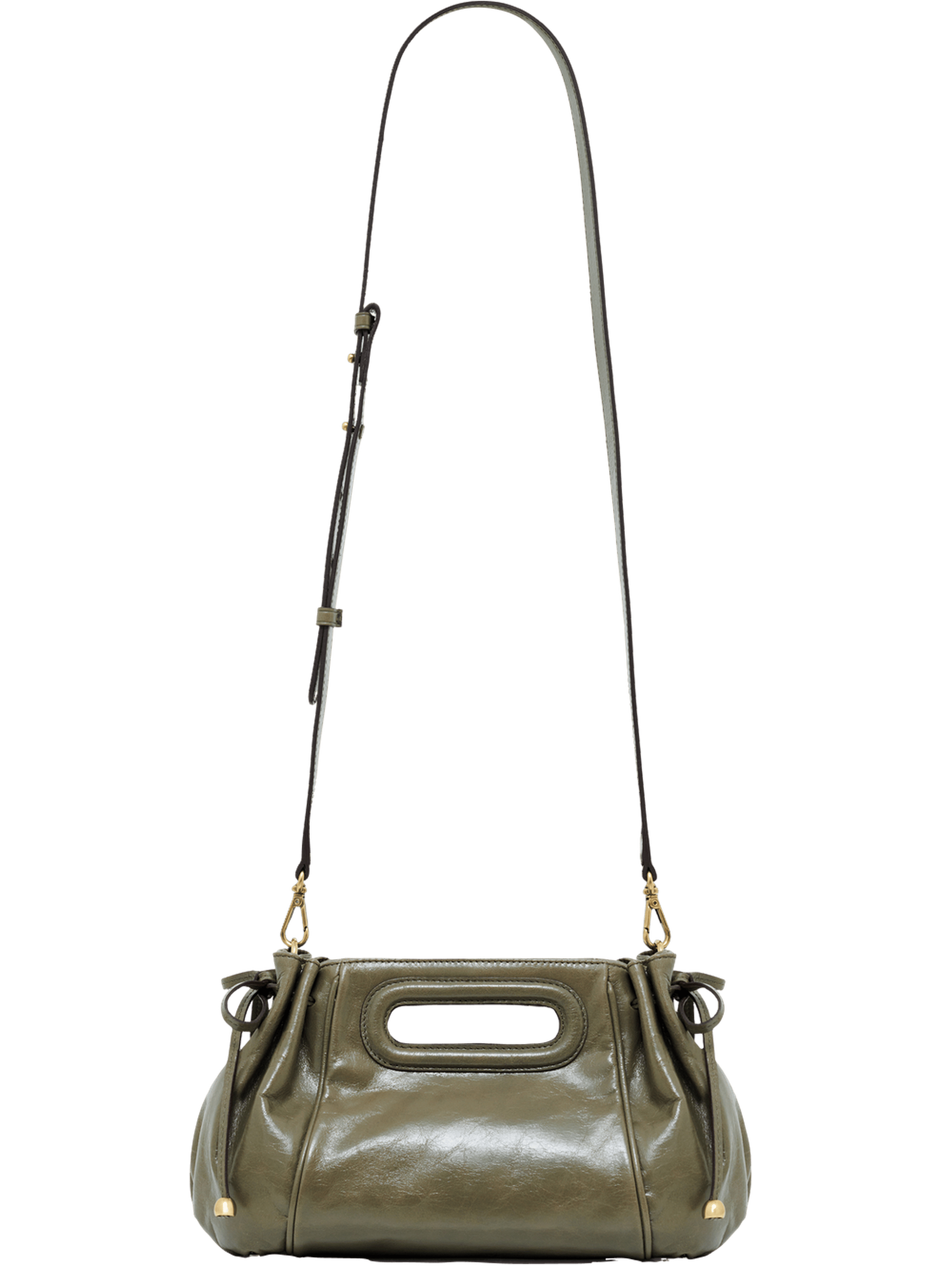 Sac à main en cuir effet froissé - mini dany GERARD DAREL Kaki