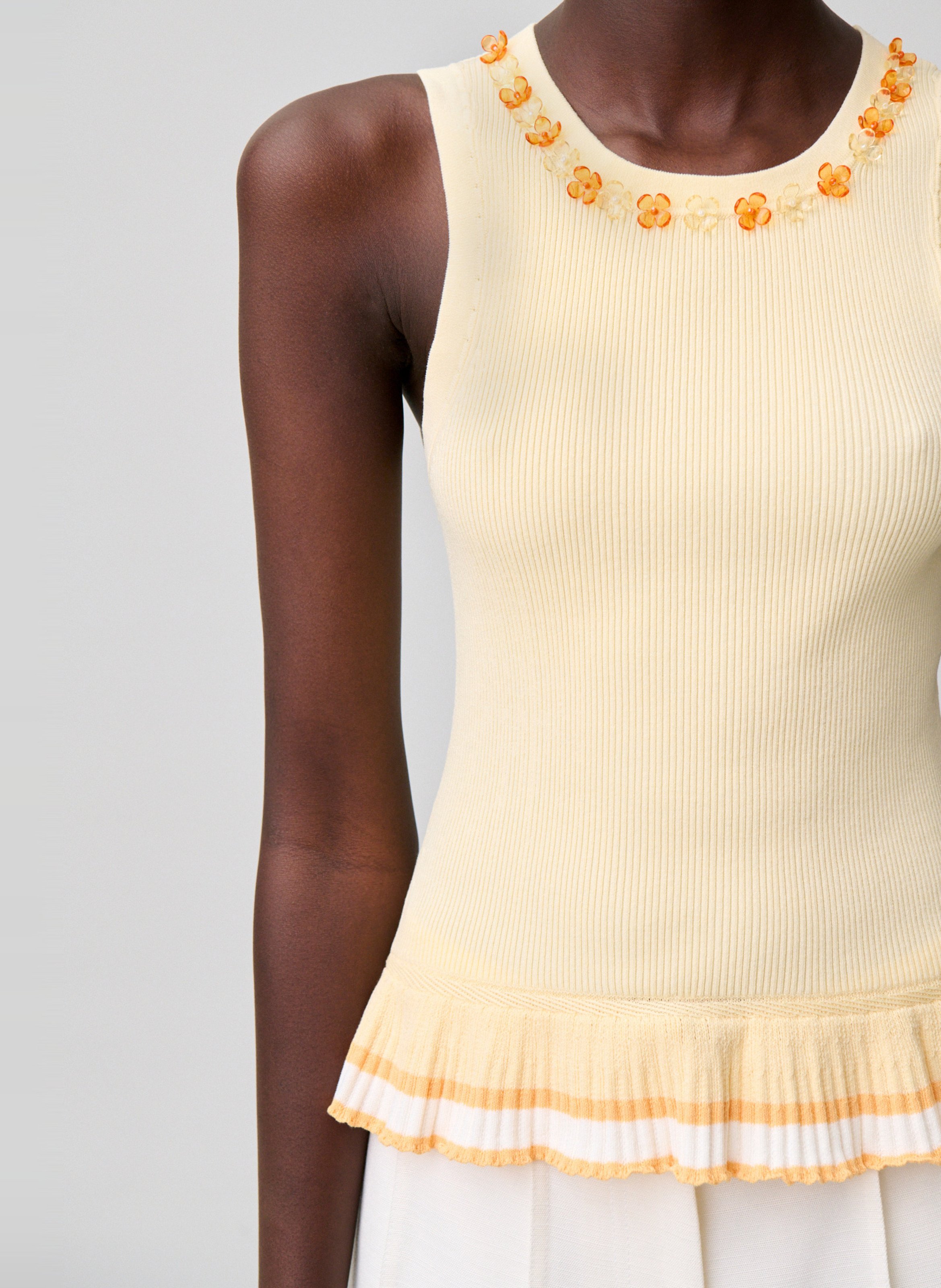 Top en maille cintré CLAUDIE PIERLOT Beige