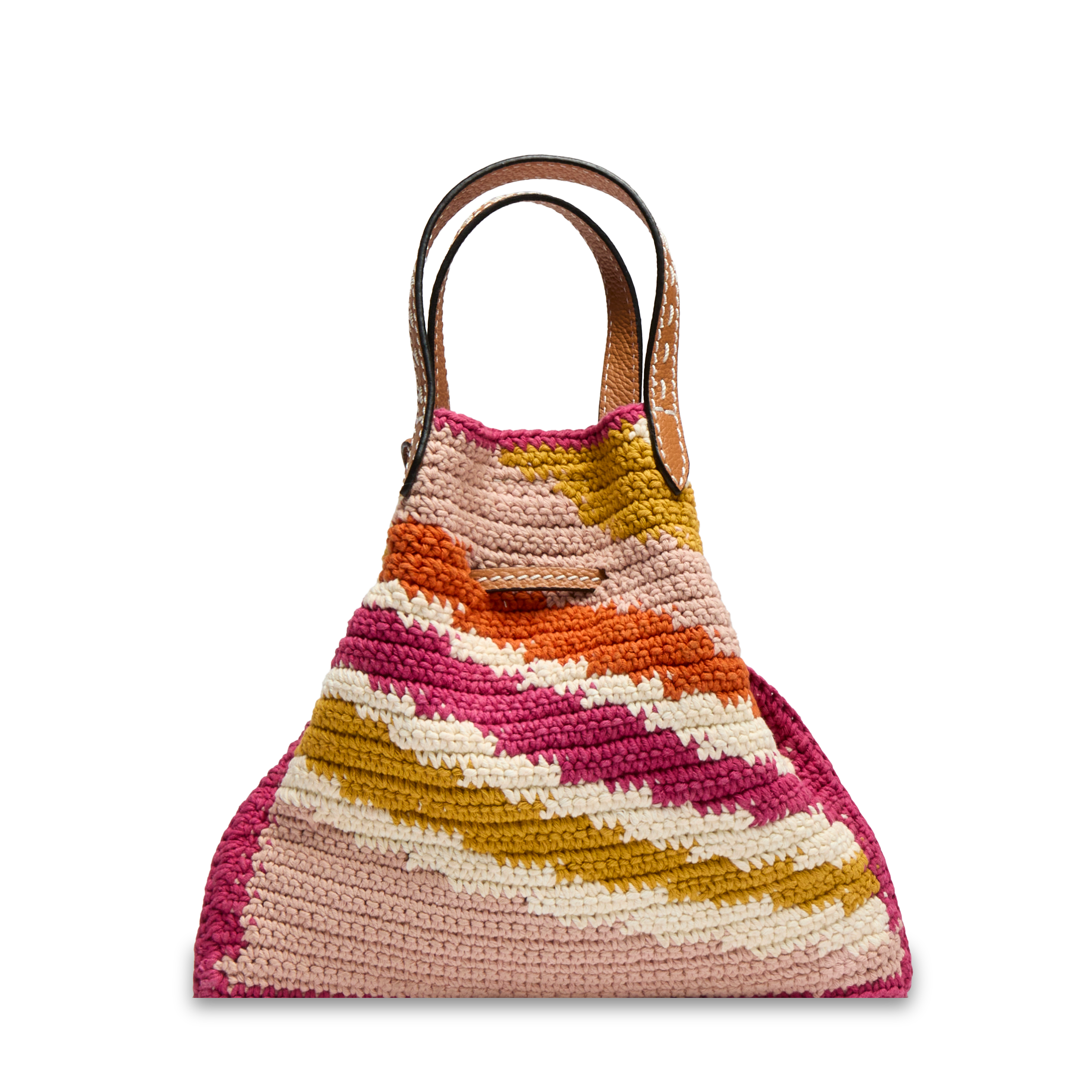 Sac seau s double porté summer mania de lancel en coton LANCEL Rose