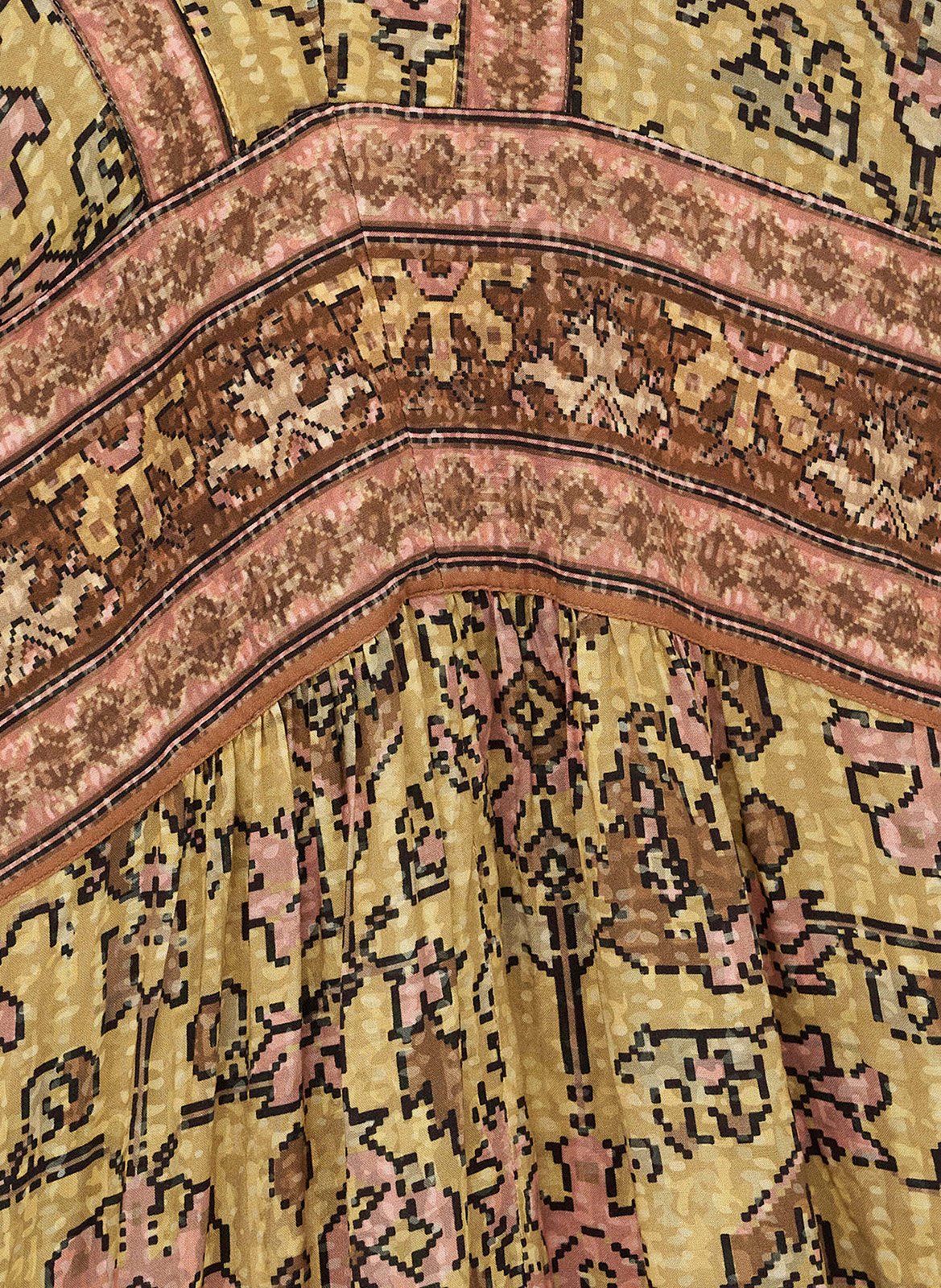 Robe longue col v pipa Jaune