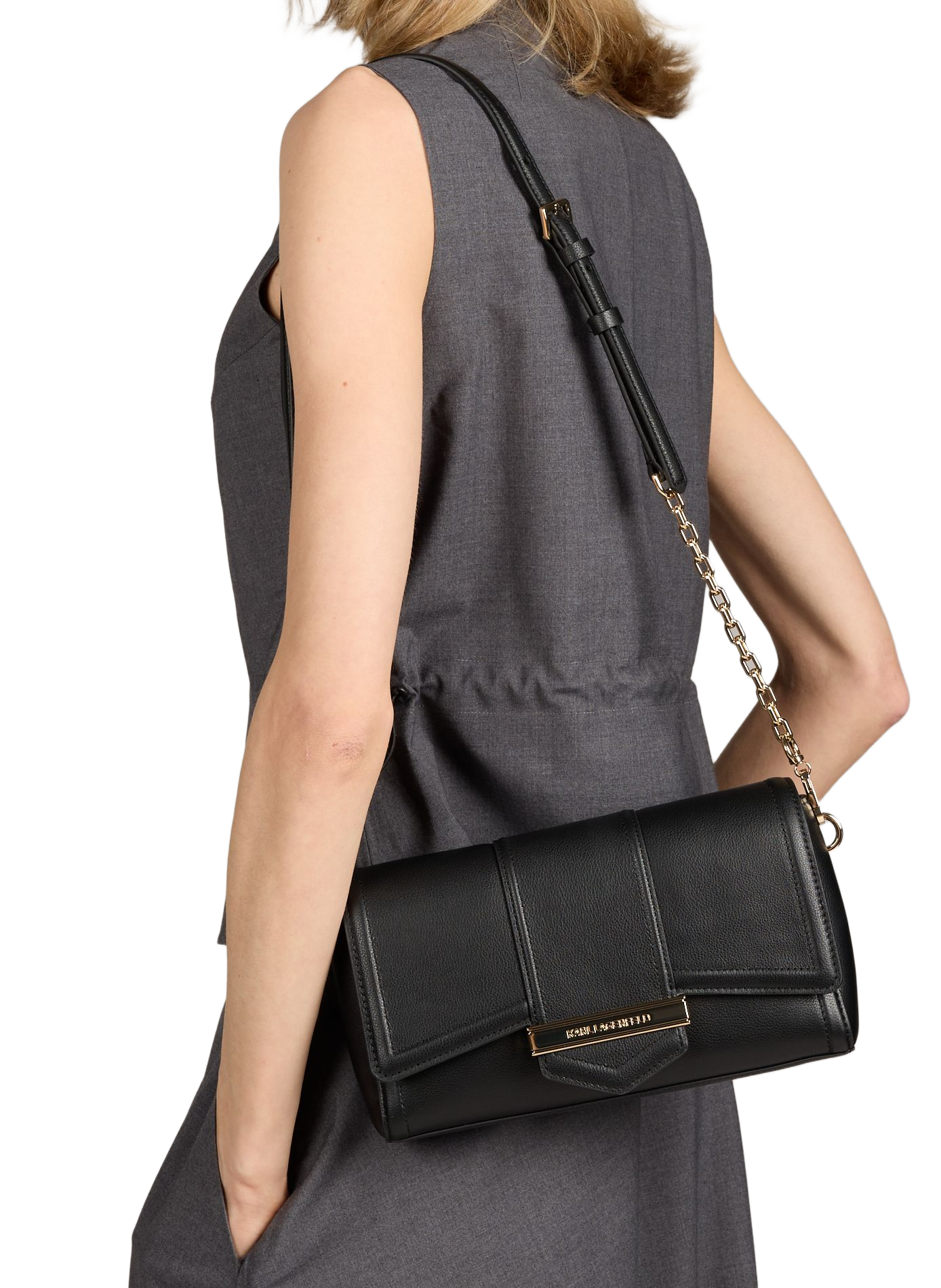 Sac à main K Nova Medium en cuir grainé KARL LAGERFELD Multicolore