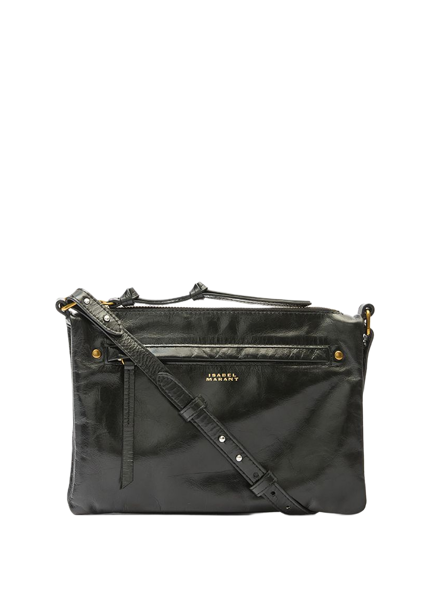 Sac bandoulière Winna Duo en cuir ISABEL MARANT Noir