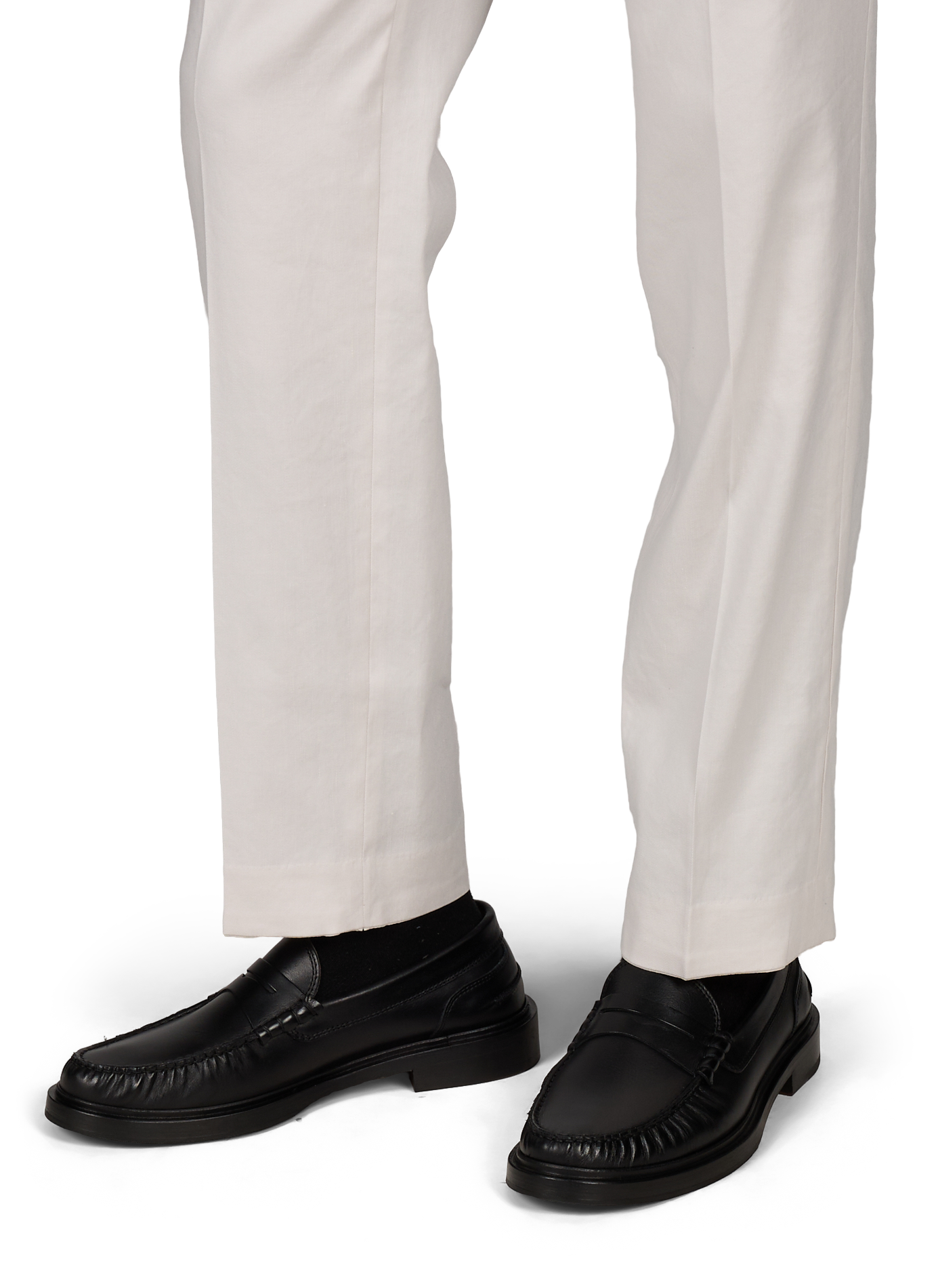 Pleated leather Allen moccasins BOBBIES Black