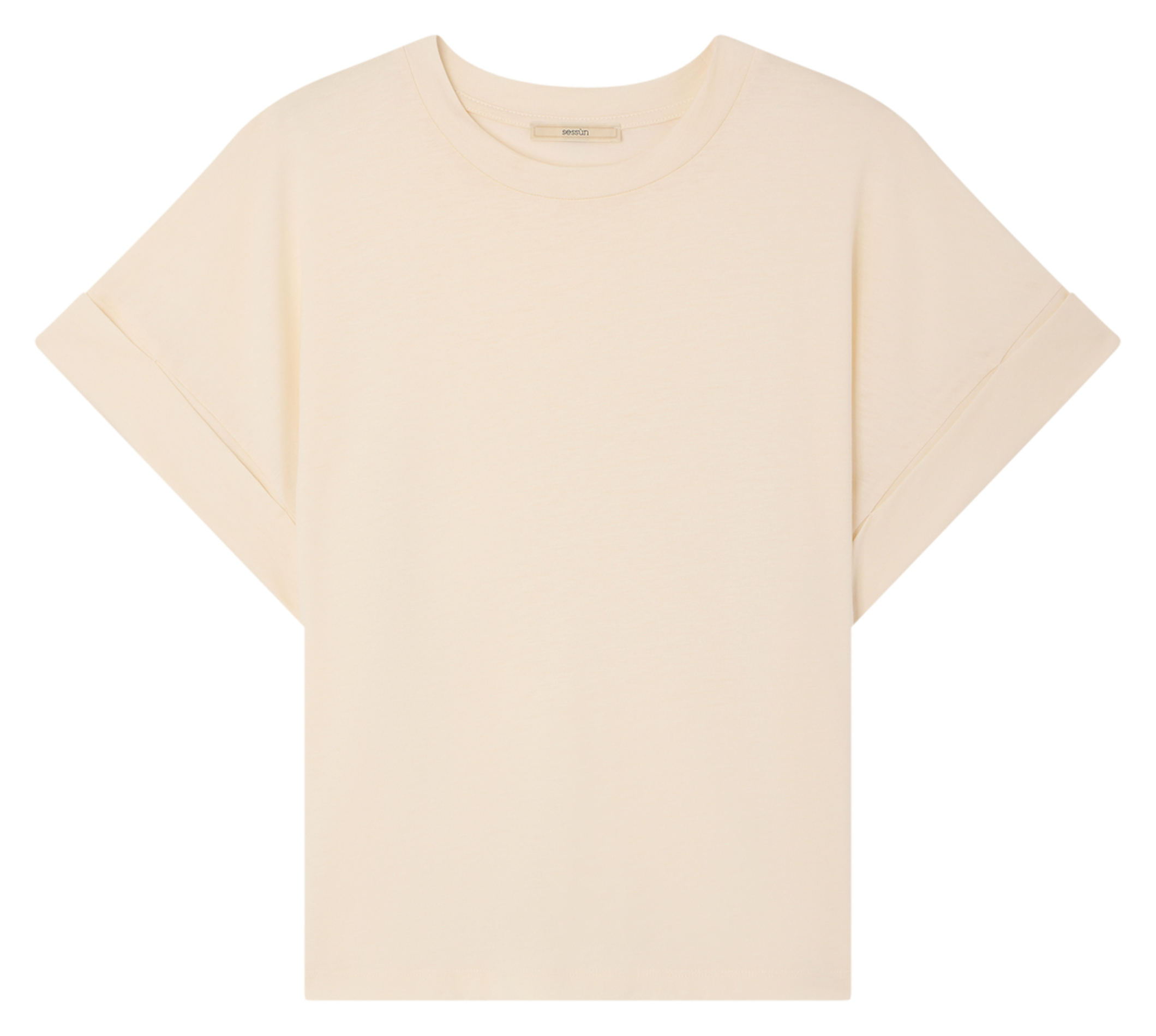 Tee-shirt col rond dimentica SESSUN Beige