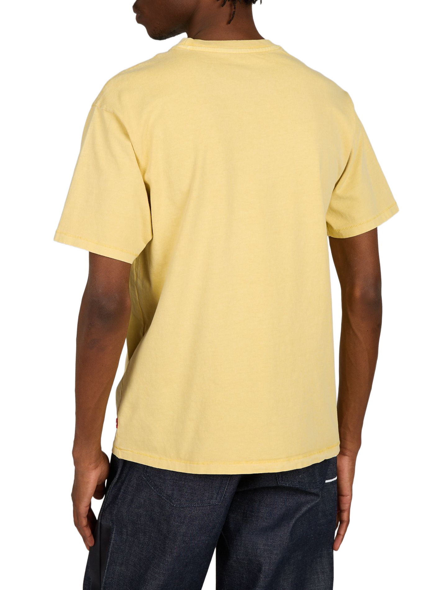 Einfarbiges T-Shirt mit Logo-Stickerei LEVI'S Gelb