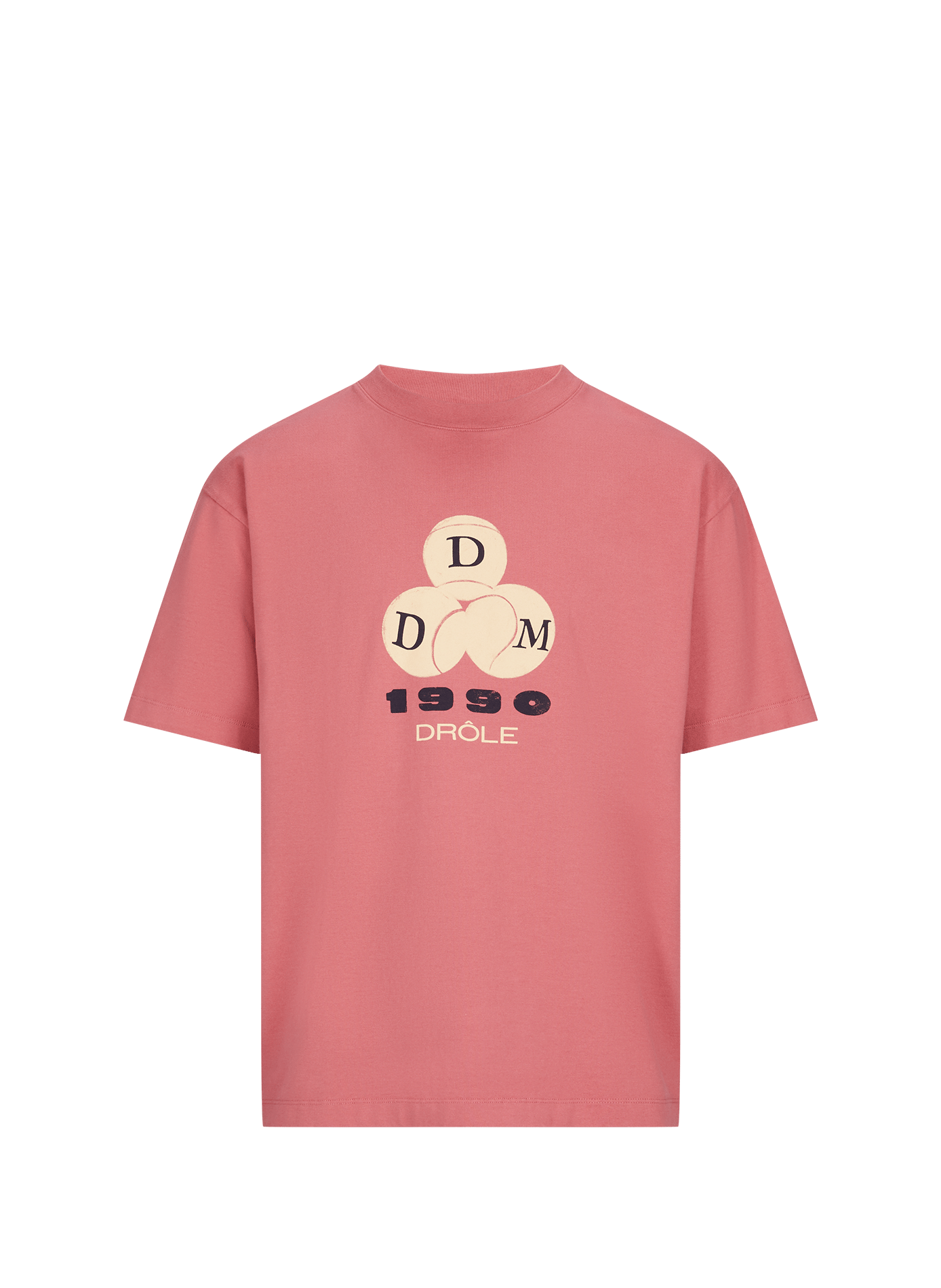 Printed straight t-shirt DROLE DE MONSIEUR Pink