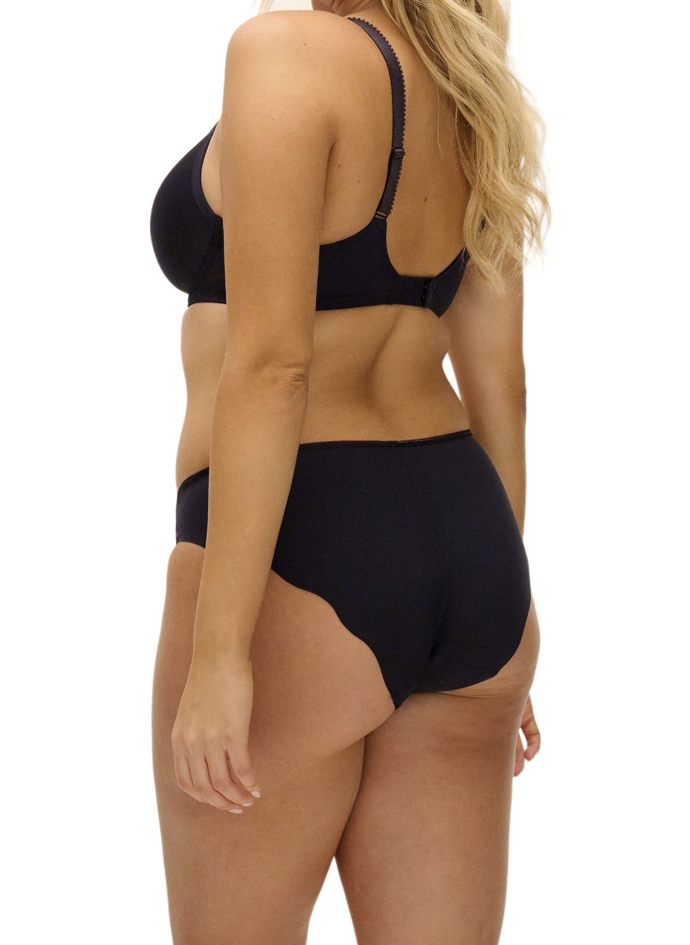 Spitzen-Slip mit Blumenstickerei FREYA Schwarz