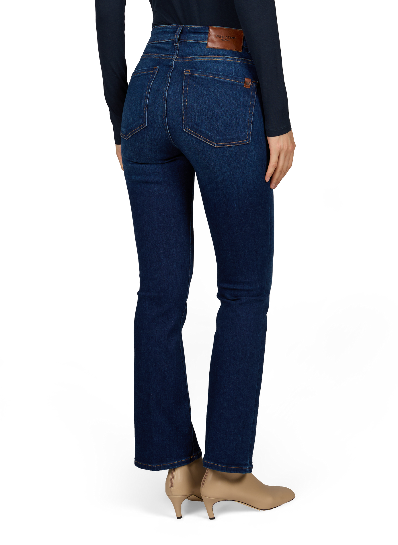 Boot-cut cotton blend jeans MAX MARA WEEK END Blue