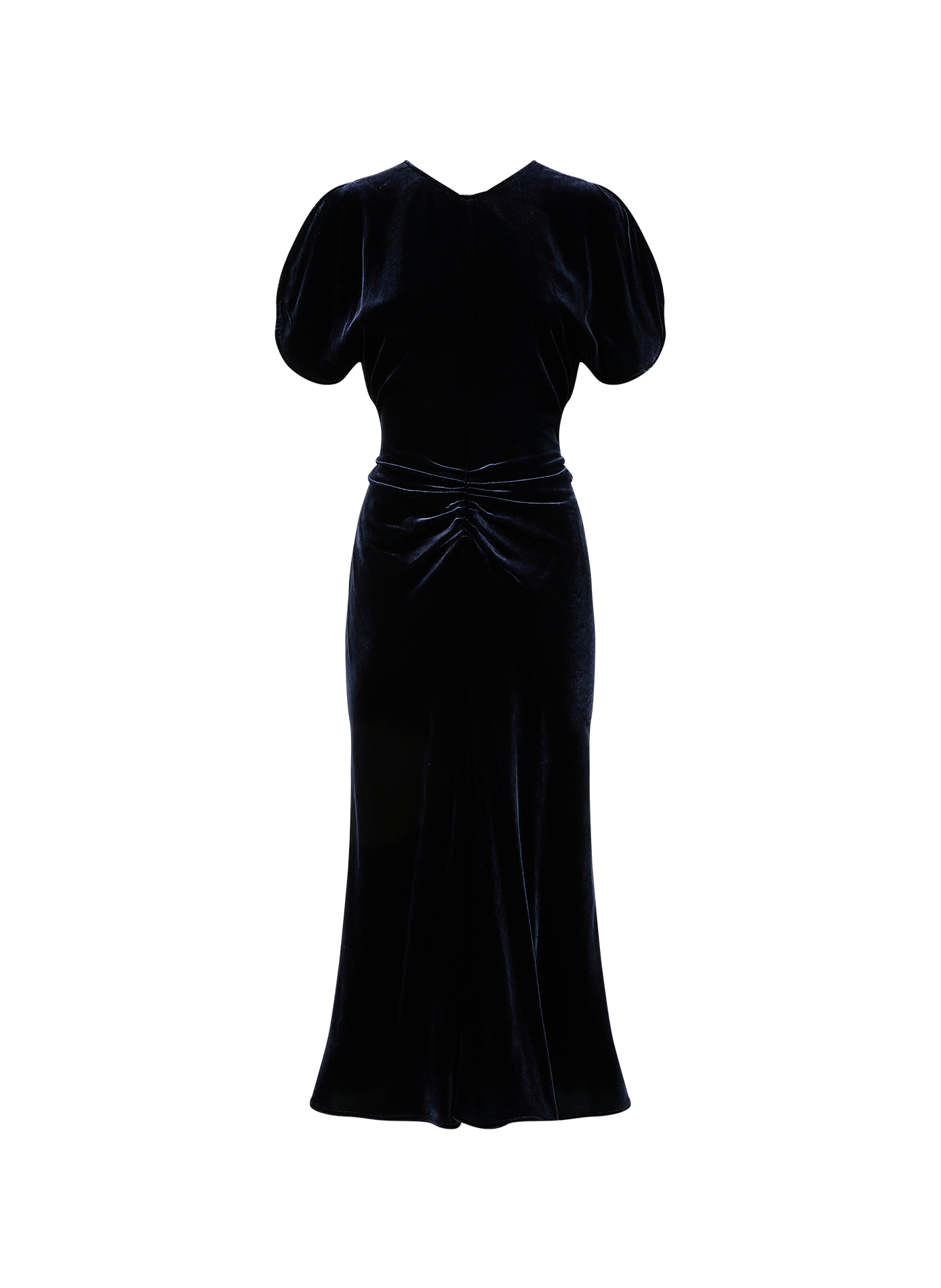 Langes eng anliegendes Kleid VICTORIA BECKHAM Blau