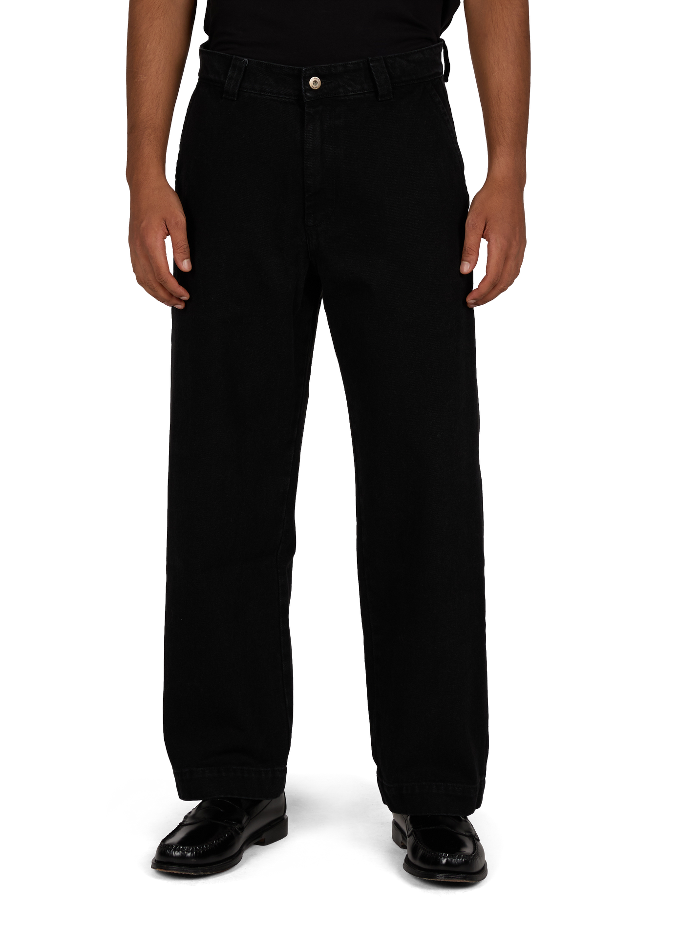 Jean droit en coton OLOW Noir