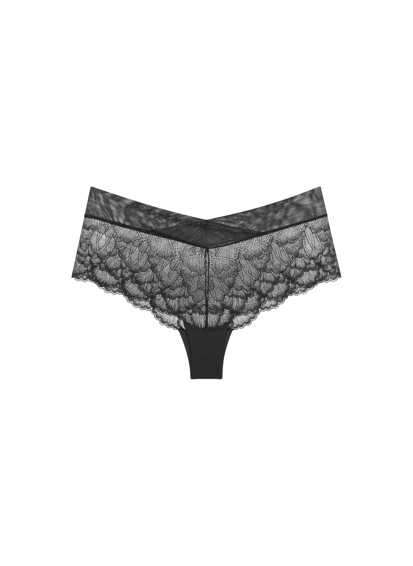 High-cut high-waisted lace briefs TRIUMPH Black