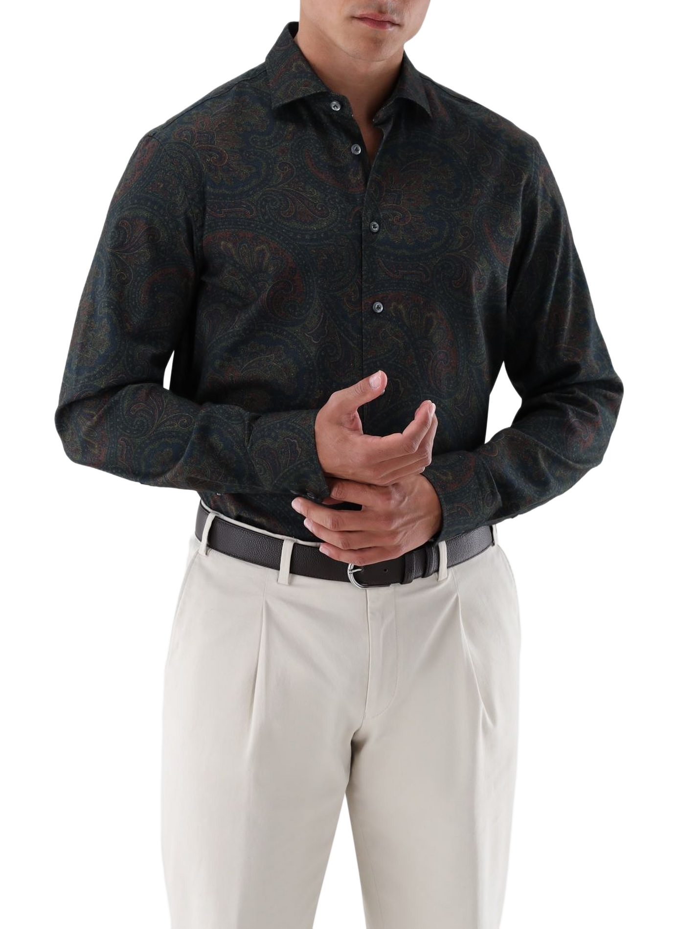 Slim-Fit-Hemd mit Print aus Baumwolle VAN LAACK Grun