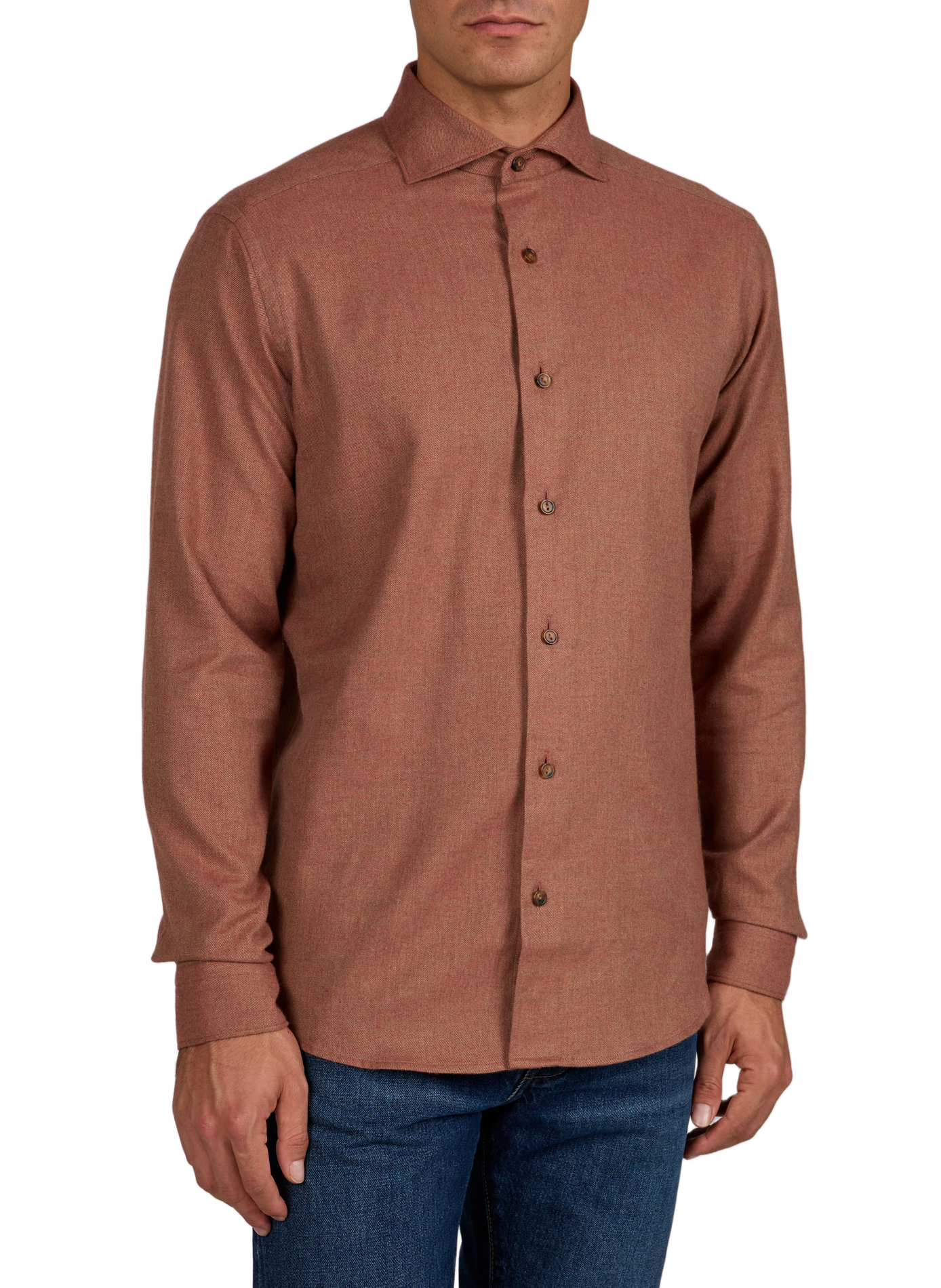 Straight cotton shirt ETON Orange