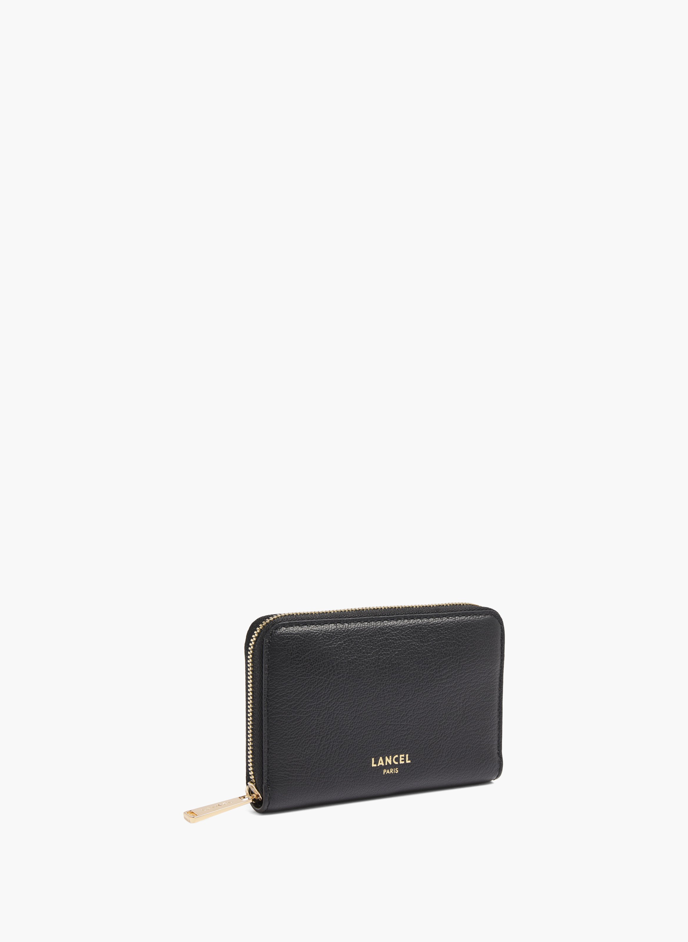 Porte-cartes bcbg lancel à fermeture circulaire en cuir noir LANCEL Noir