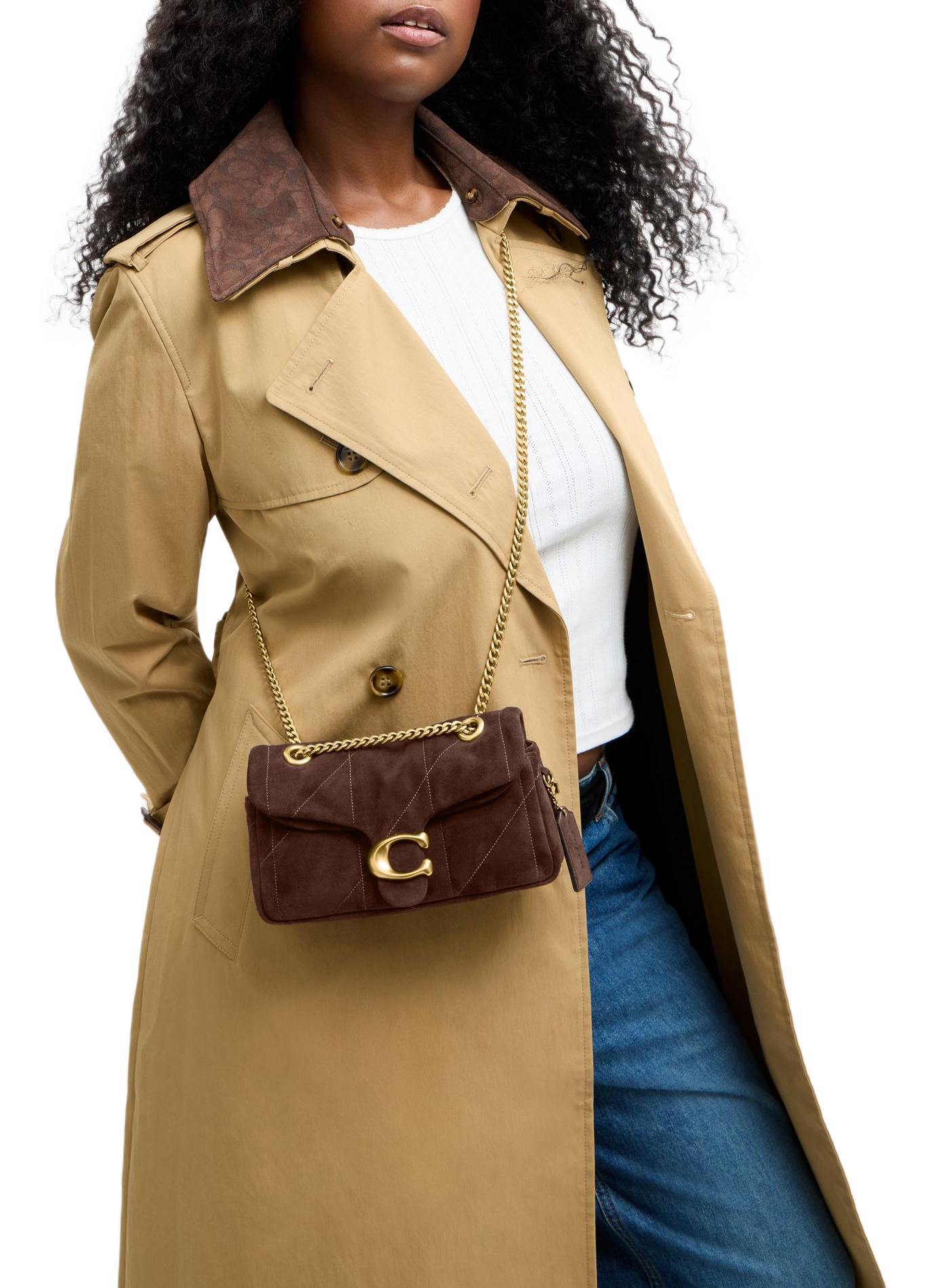 Quilted Leather TABBY 20 Shoulder Bag COACH Brown