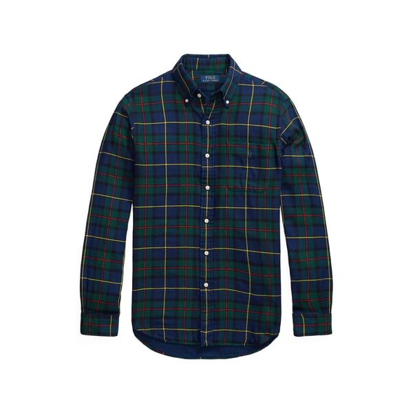 Chemise à carreaux en flanelle de coton