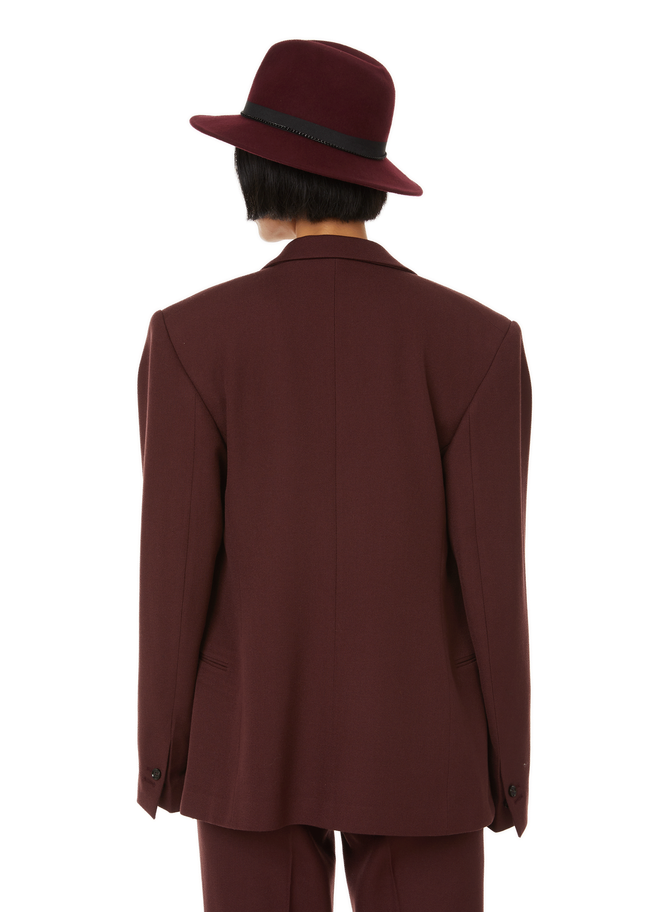 Blazer en laine biologique BITE STUDIOS Rouge