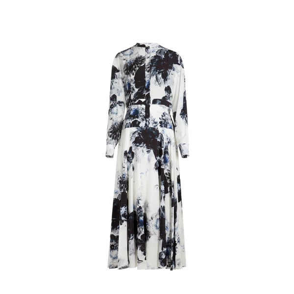 Alexander Mcqueen Patterned Silk Maxi Dress In Multicolour