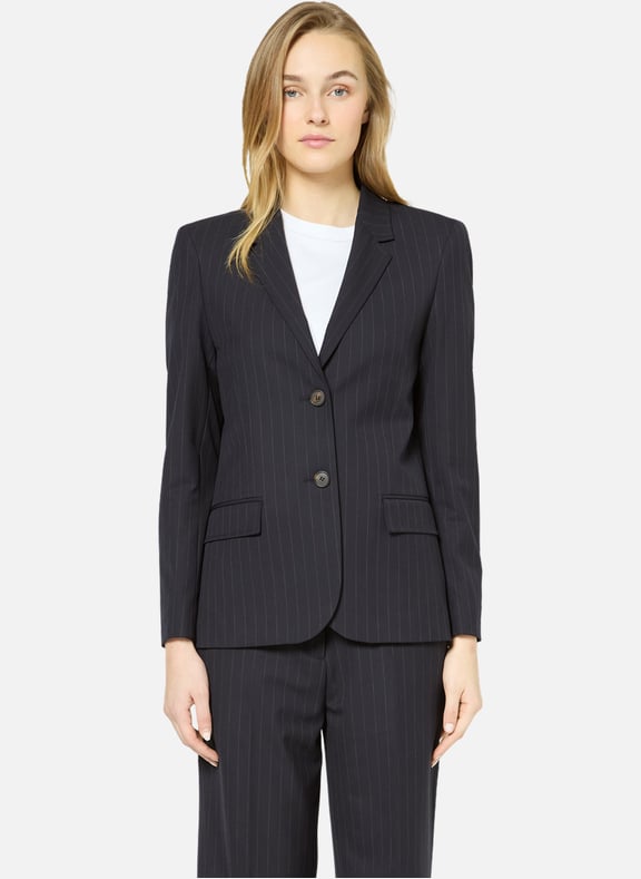 Veste de tailleur à fines rayures - raby Bleu by GERARD DAREL GERARD DAREL Veste de tailleur à fines rayures - raby Bleu