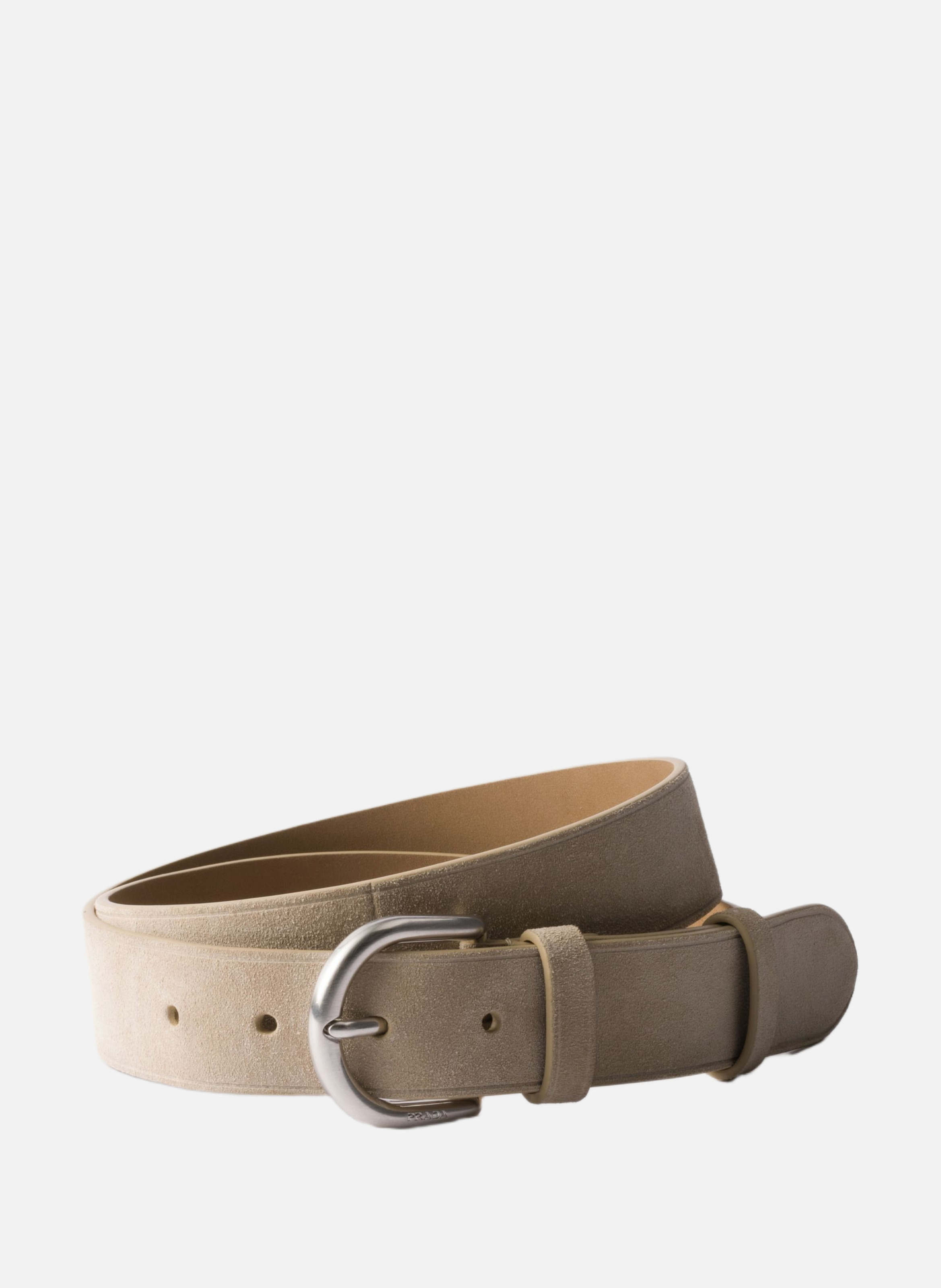 PRADA Ceinture en veau velours Beige