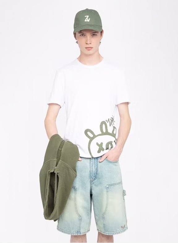 Tee-shirt col rond en coton stockly Blanc by ZADIG&VOLTAIRE ZADIG&VOLTAIRE Tee-shirt col rond en coton stockly Blanc