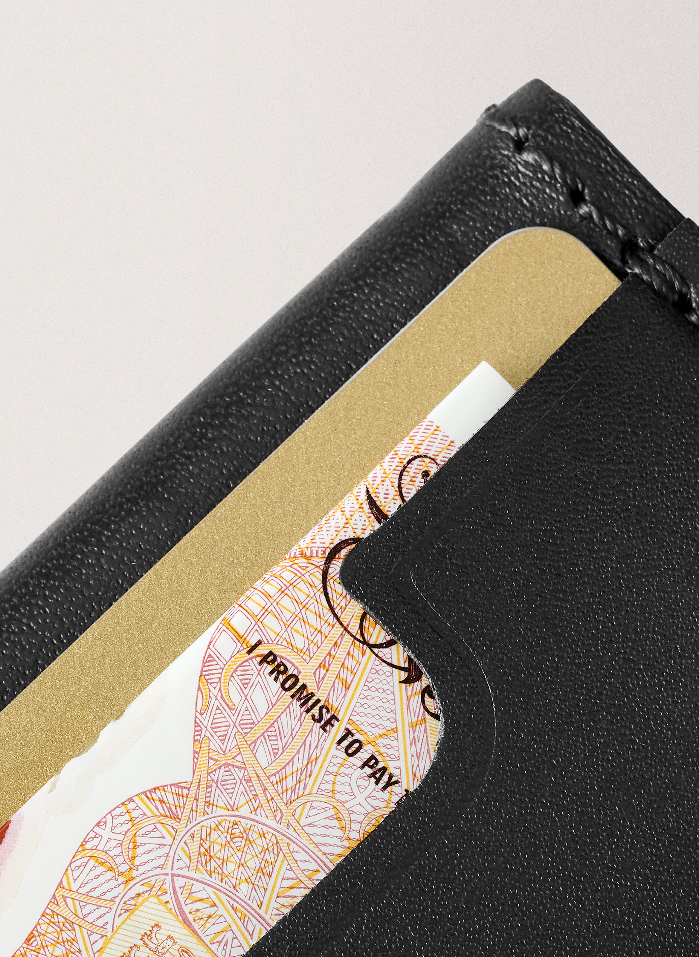 Porte-cartes 'The Cardprotector' en cuir vachetta CARL FRIEDRIK Noir